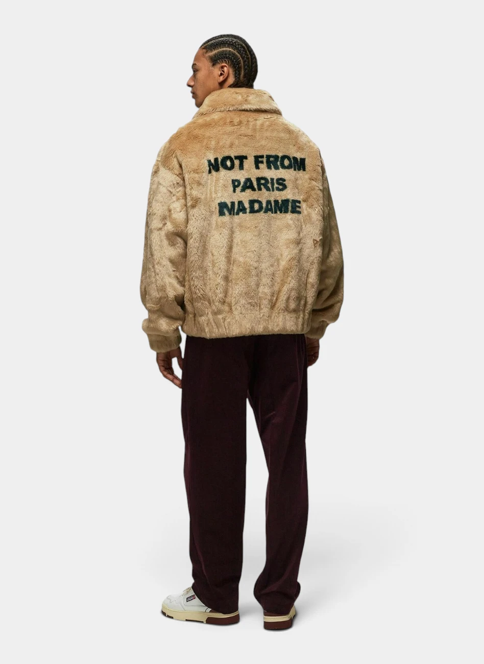 Куртка La Fausse Fourrure Slogan Beige