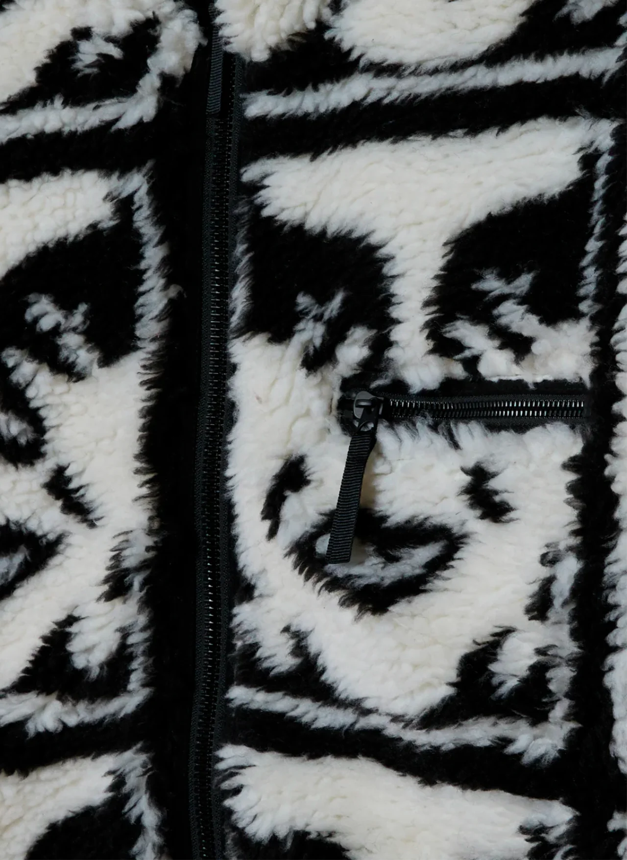 Куртка Obey Repeated Icon Sherpa Jacket Black Multi