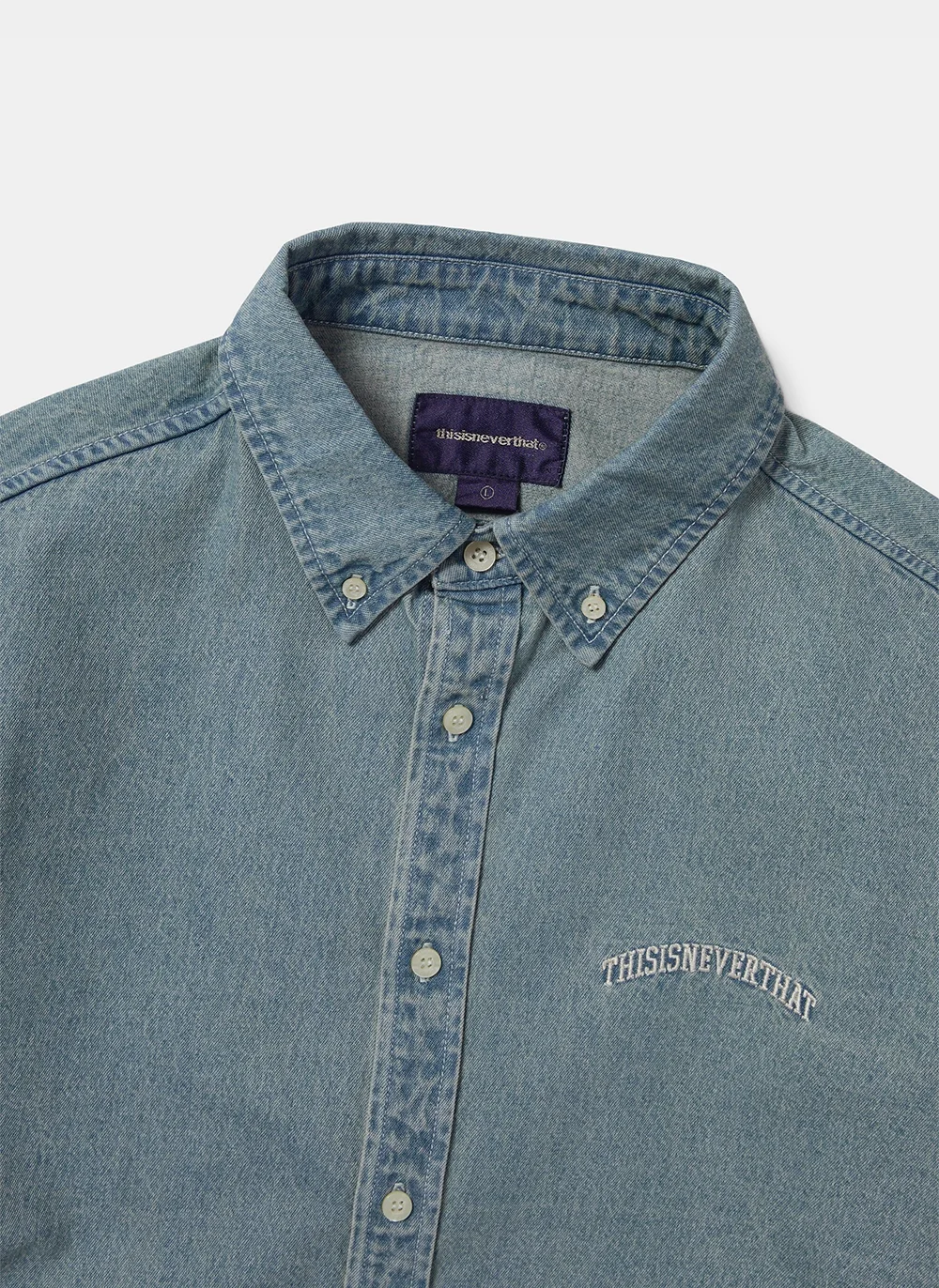 Рубашка TNT Washed Denim Shirt Washed Blue
