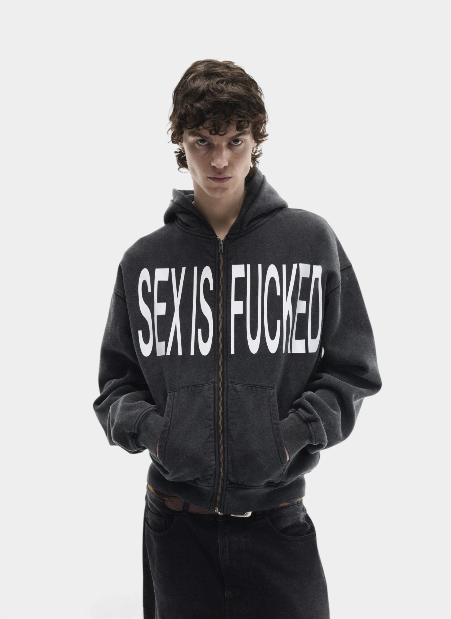 Худи на молнии Censor Me Baby Zip Hoodie Off-Black