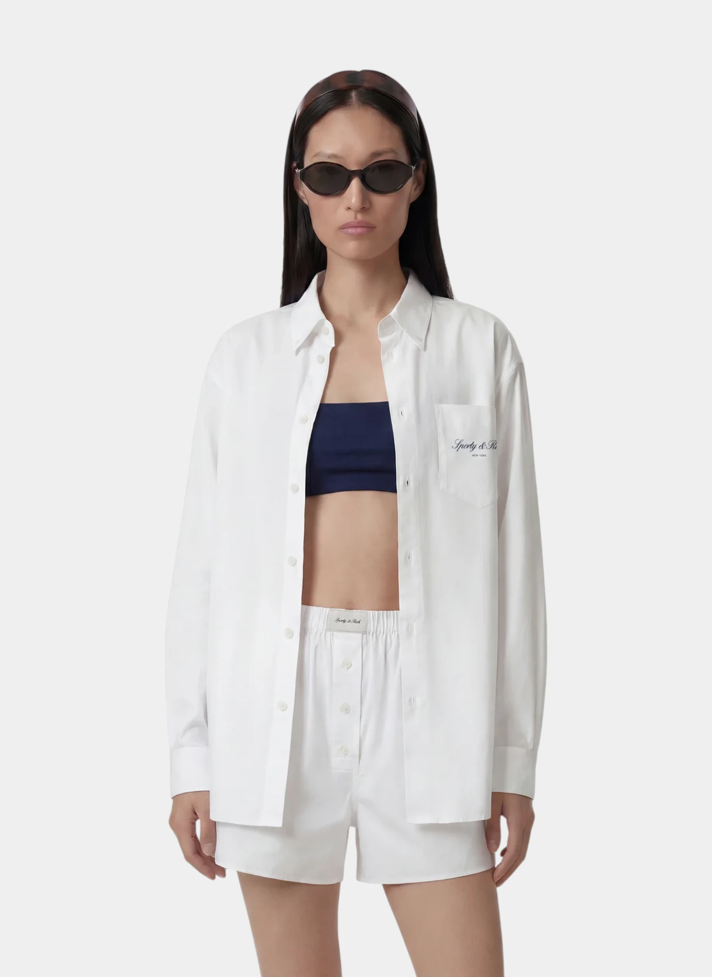 Рубашка Signature NY Oversized Shirt White