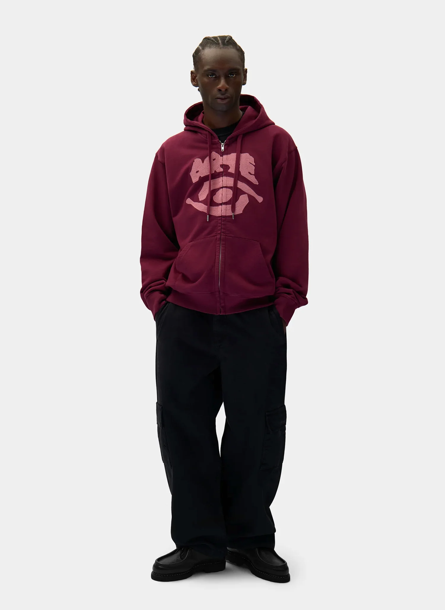 Худи на молнии Eye Front Zip Hoodie Bordeaux