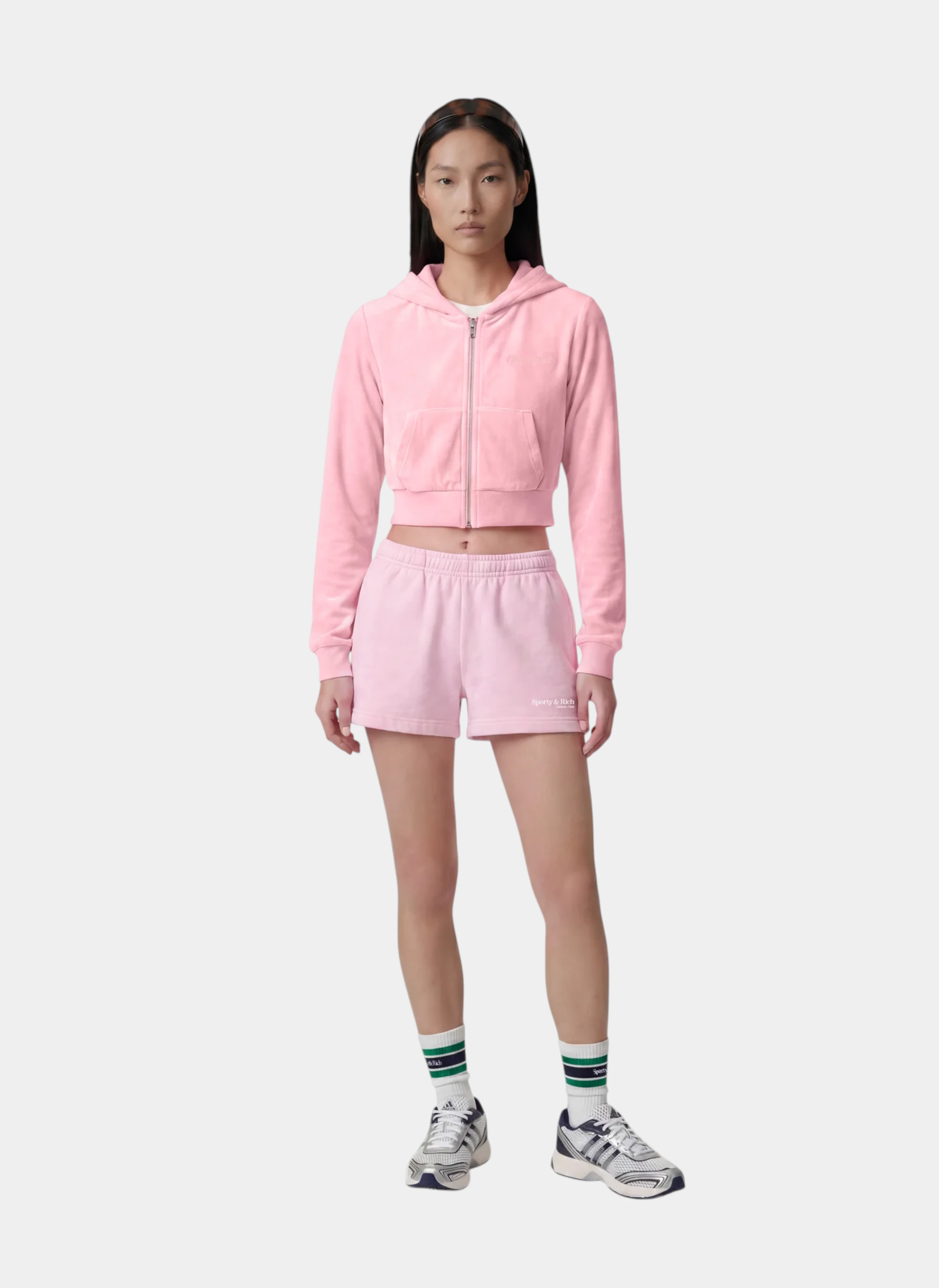 Худи на молнии Signature Logo Krystal Zip Hoodie Laffy/Crystal