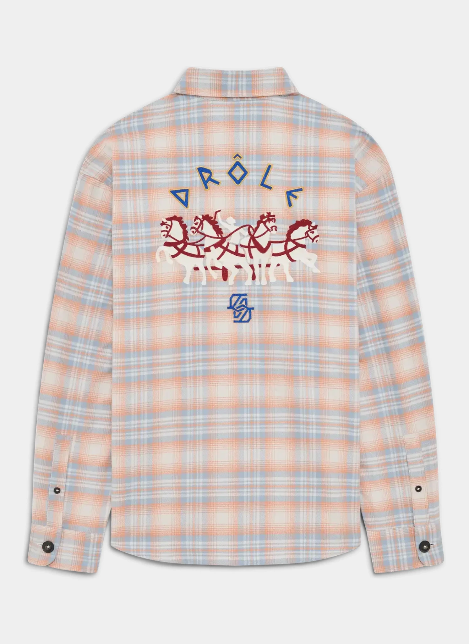Рубашка Boxy Flanel Checked Shirt  Orange
