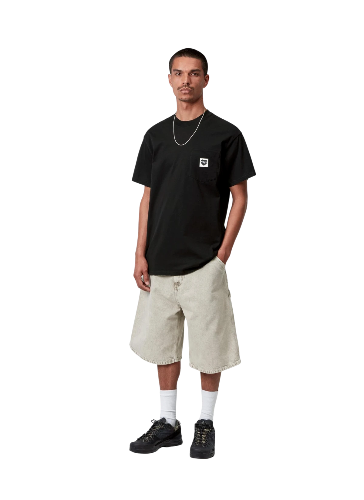 Футболка S/S Pocket Heart T-Shirt Black / Black