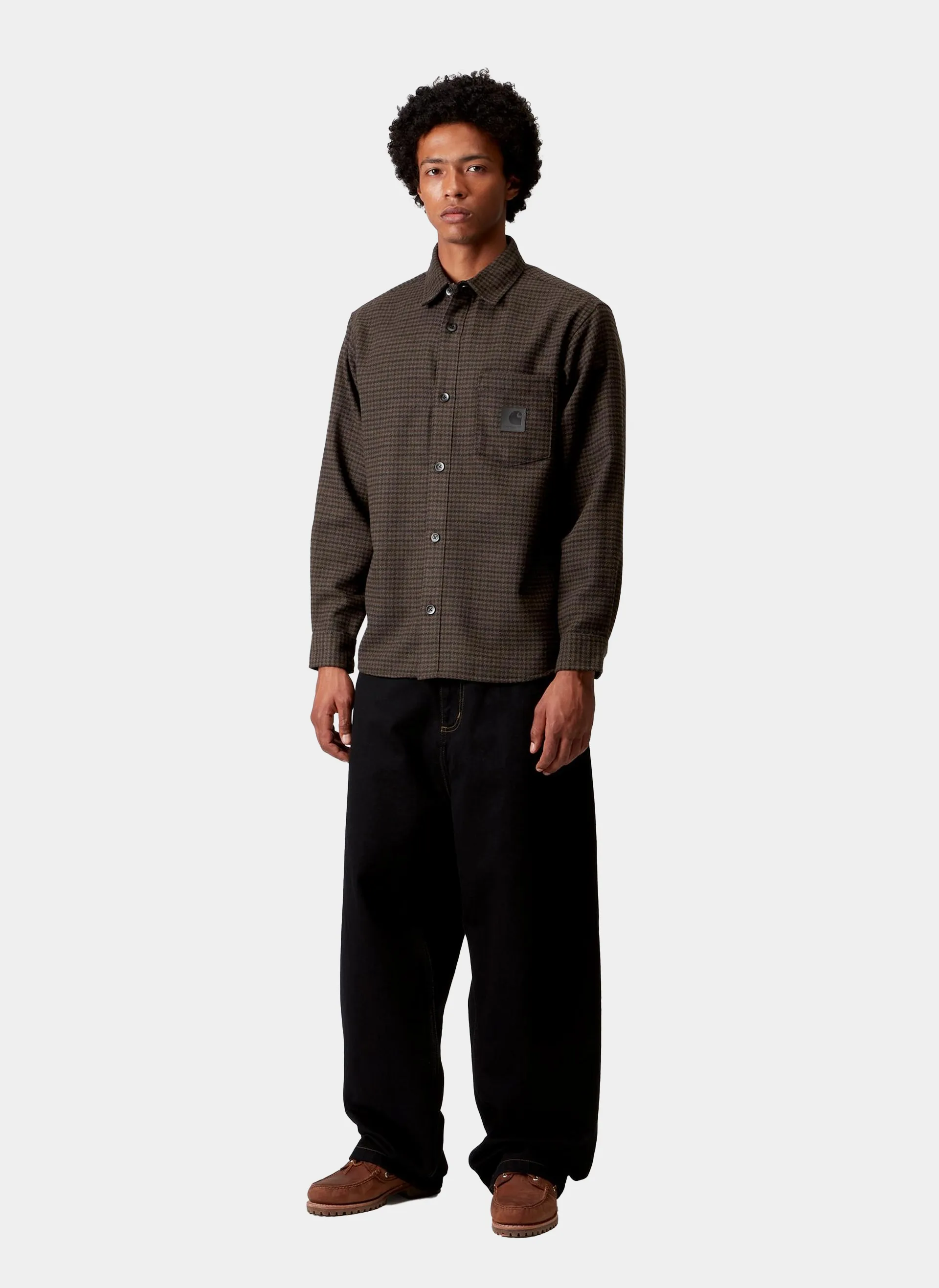 Рубашка L/S Lewis Shirt Lowis Houndstooth, Vitola Heather