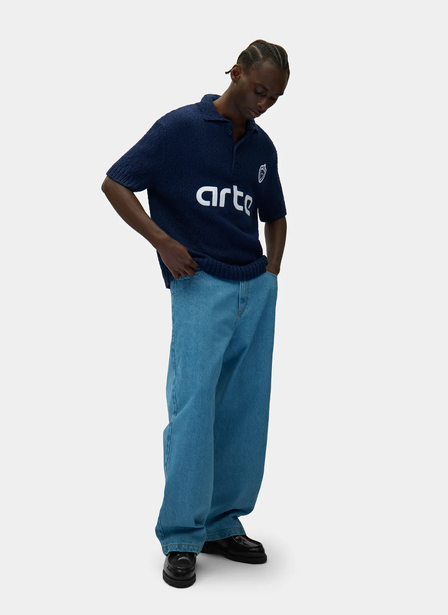 Поло Football Knit Blue