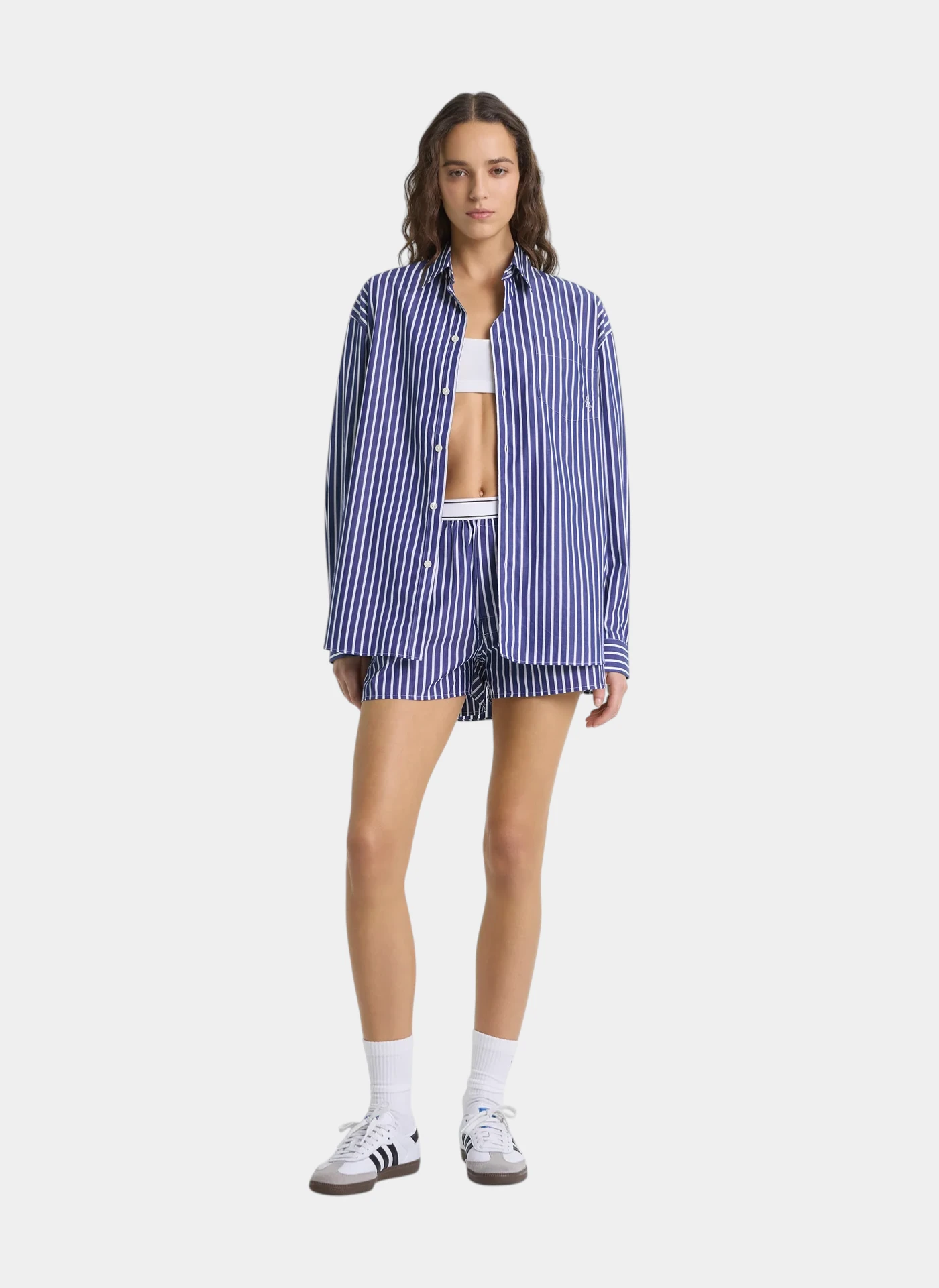 Рубашка SRC Oversized Shirt Navy Stripe