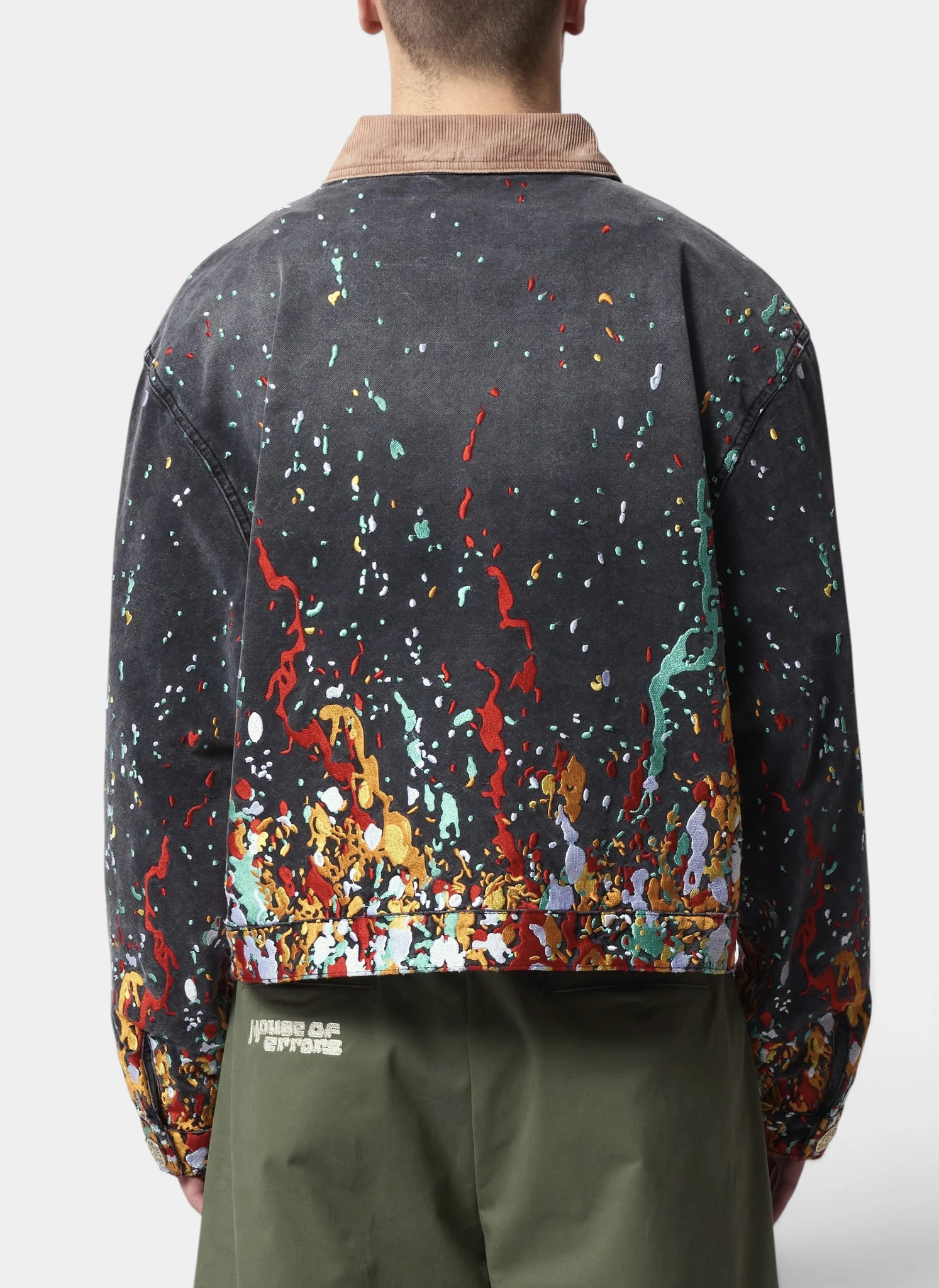 Куртка Embroidered Paint Workwear Jacket Washed Black