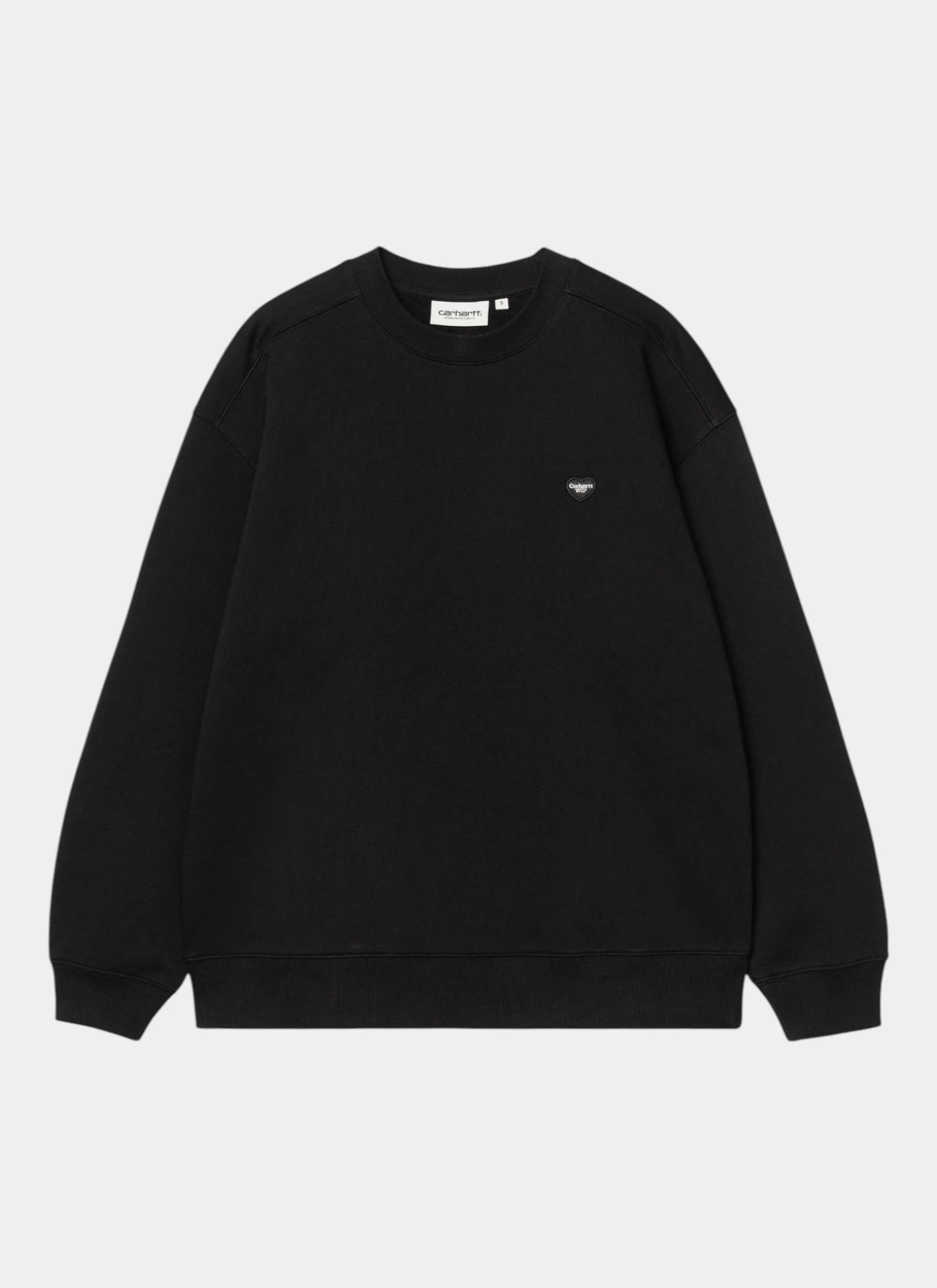 Свитшот женский W' Small Heart Patch Sweat Black / Black