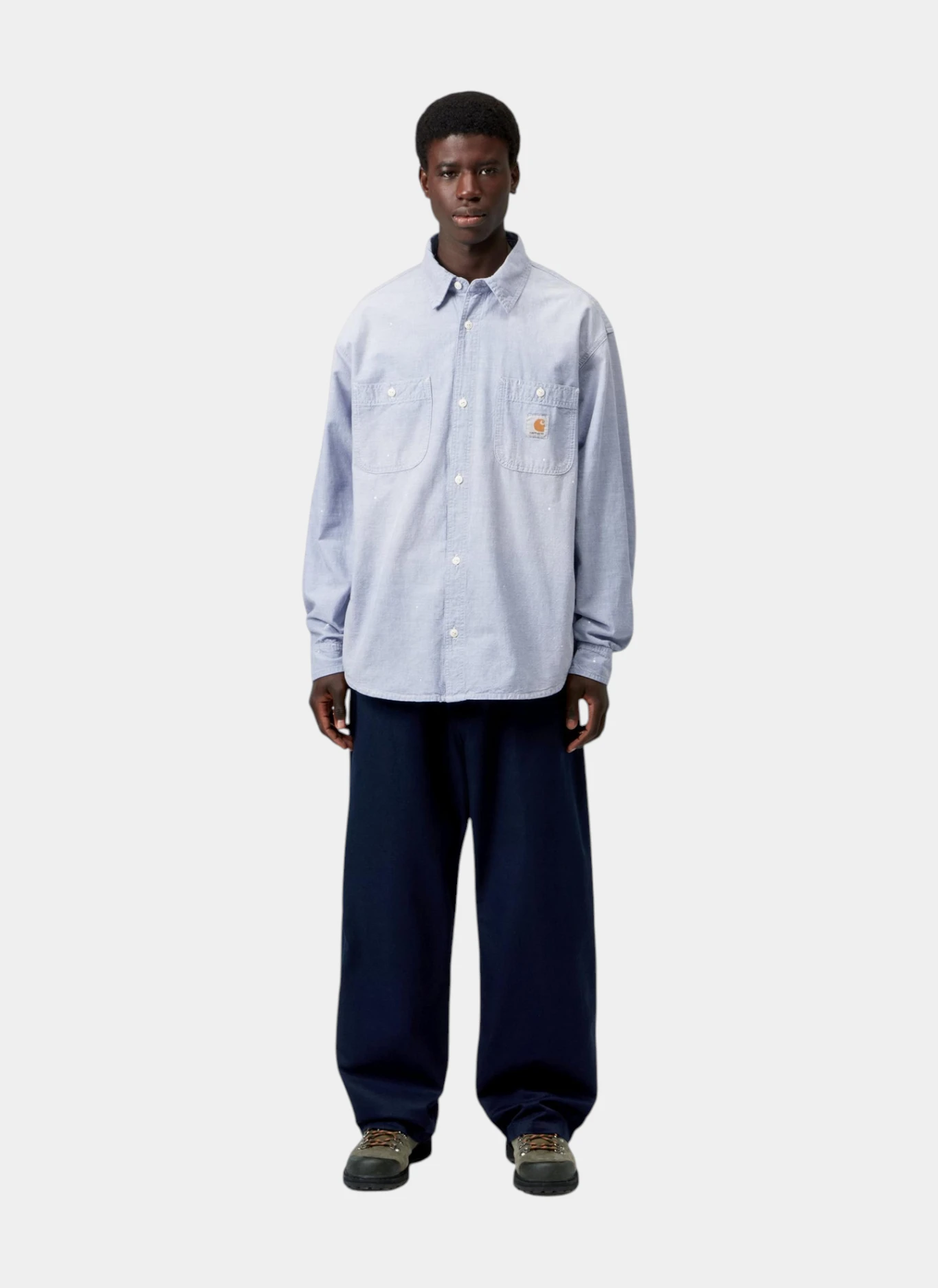 Рубашка L/S Painter Shirt Blue (Worn Used, Splatter)