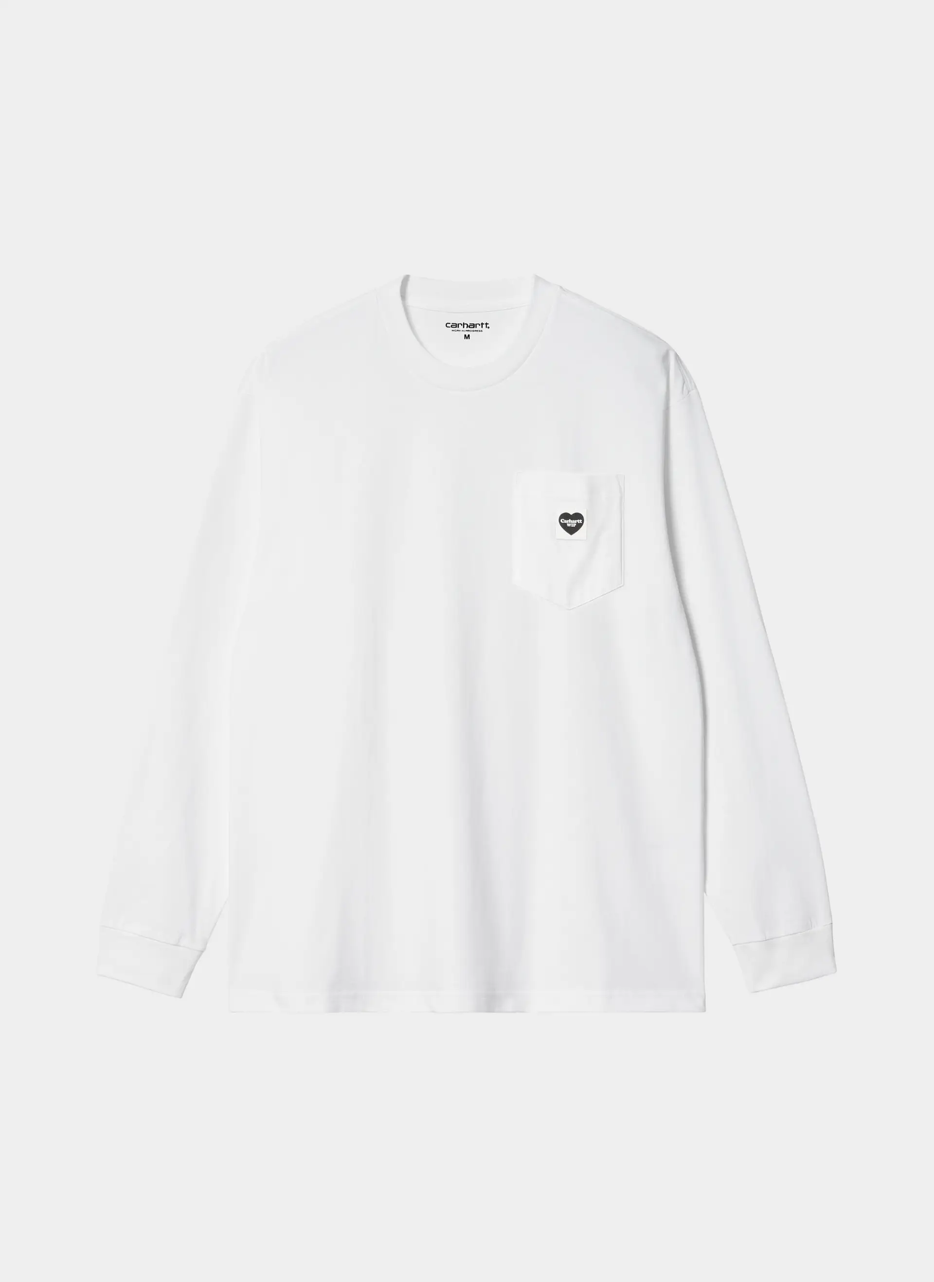 Лонгслив L/S Pocket Heart T-Shirt White / Black