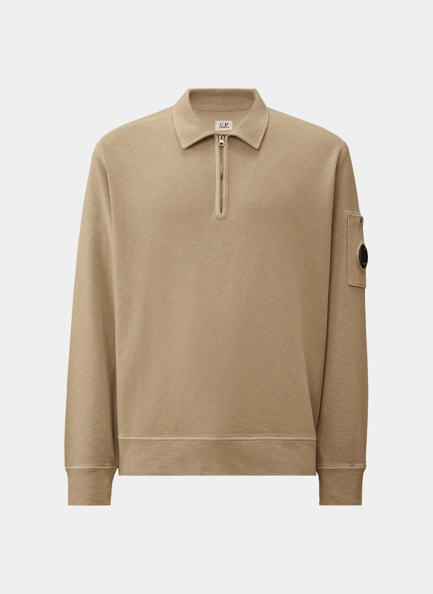 Свитшот Sweatshirts Polo Collar In Malfile' Fleece Dove Grey