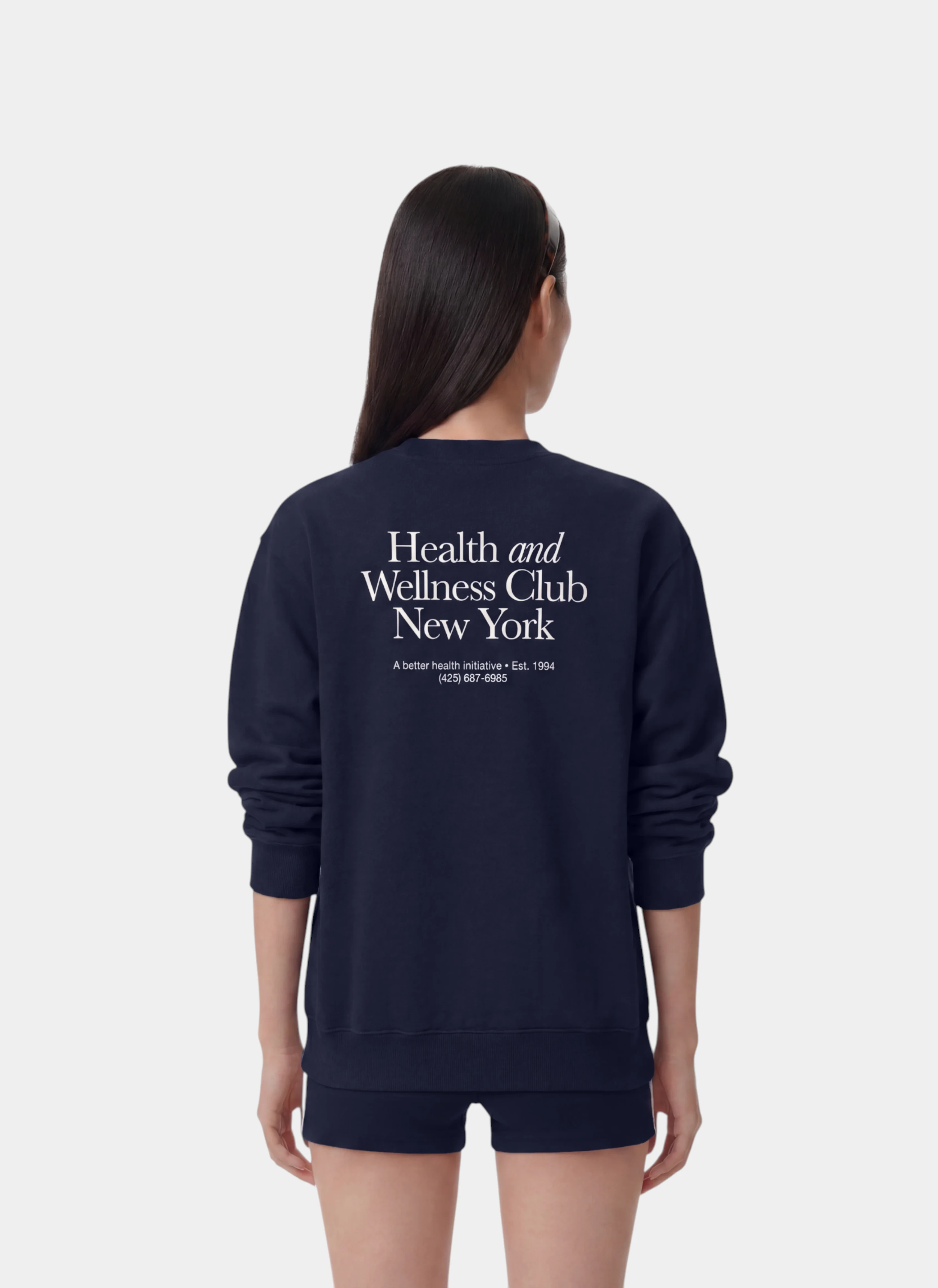 Свитшот HWCNY Crewneck Dark Navy/White