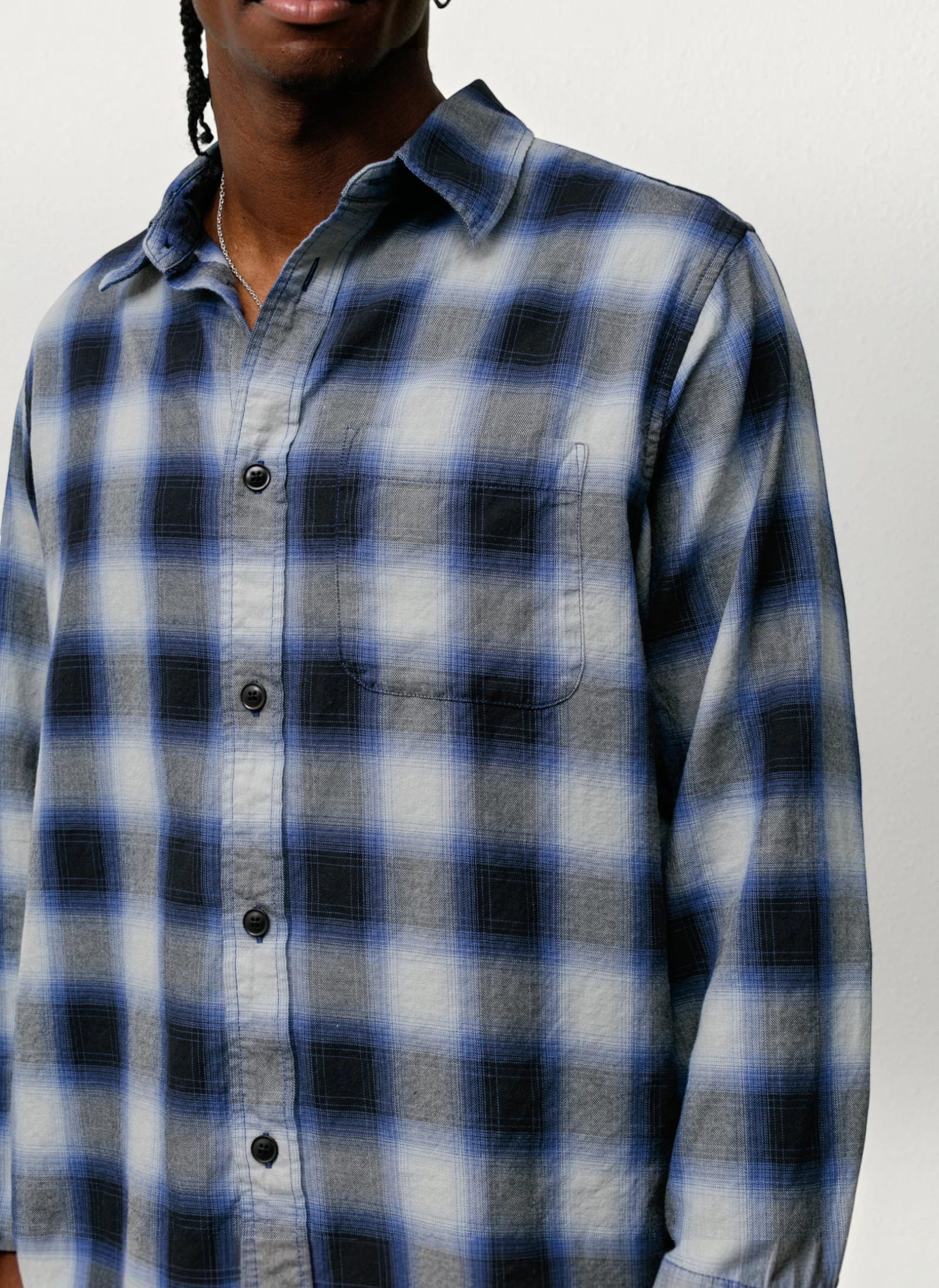 Рубашка Beach Ombre Plaid Shirt Black