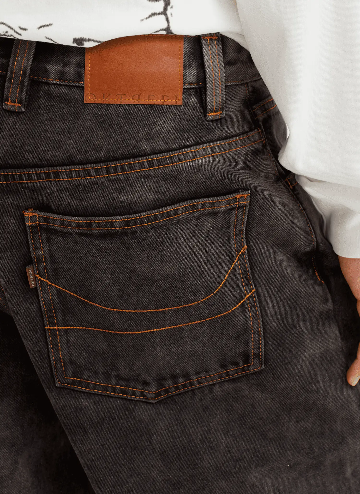 Джинсы Og Logo Baggy Denim BLACK STONE WASHED