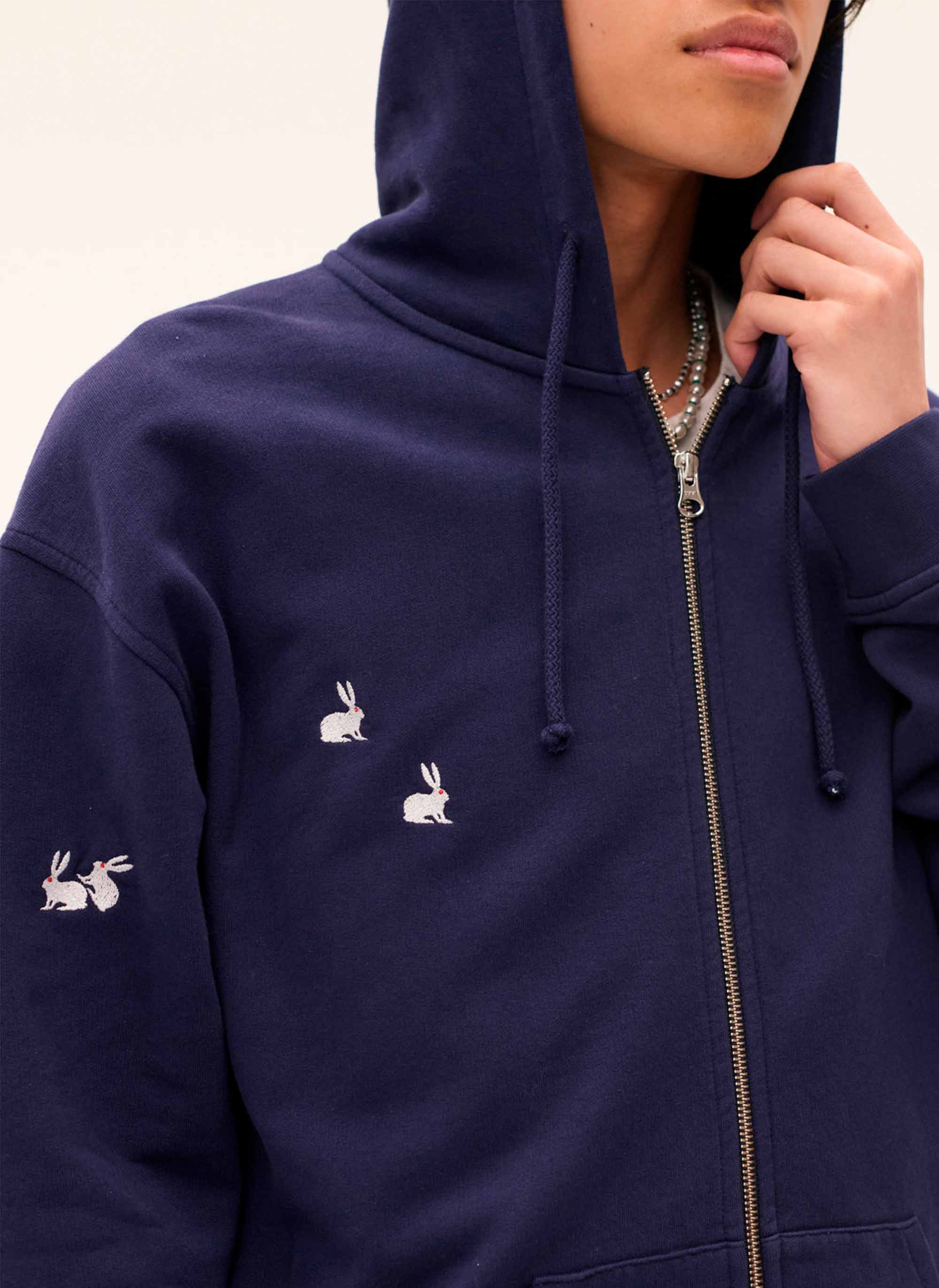 Худи на молнии Hare Tease Navy Blue Худи на молнии Hare Tease Navy Blue