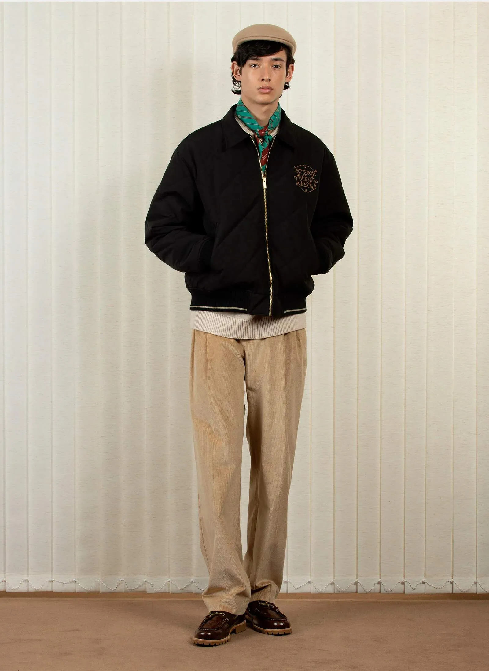 Бомбер  La Veste Slogan Tresses Black