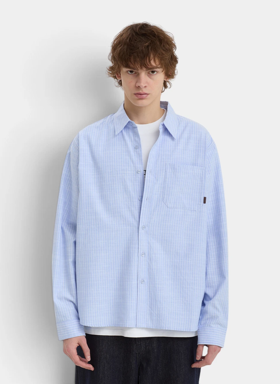Рубашка Stripe Oxford Shirt Blue Stripe