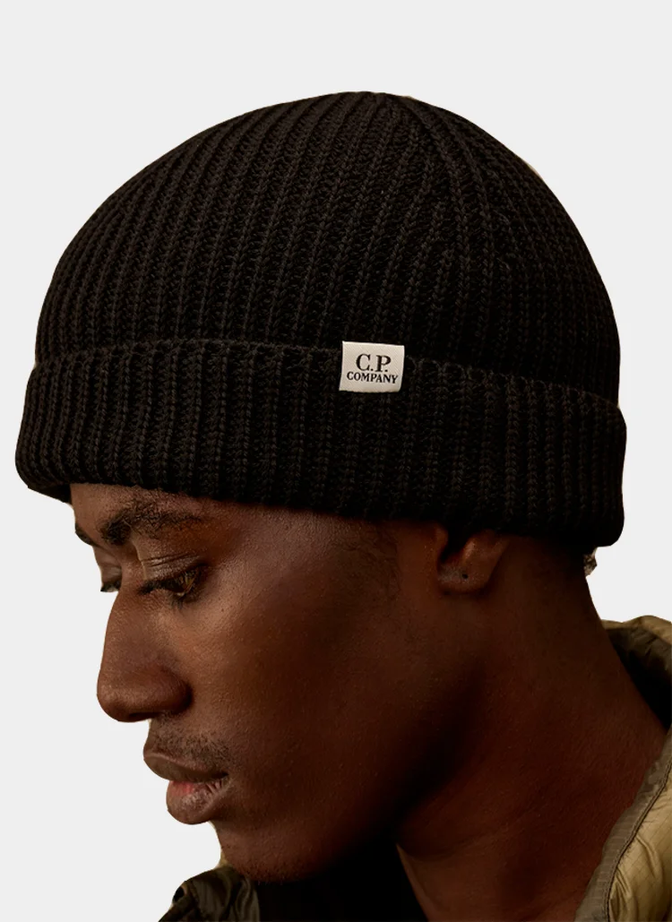 Шапка Extrafine Merino Fisherman Beanie Black