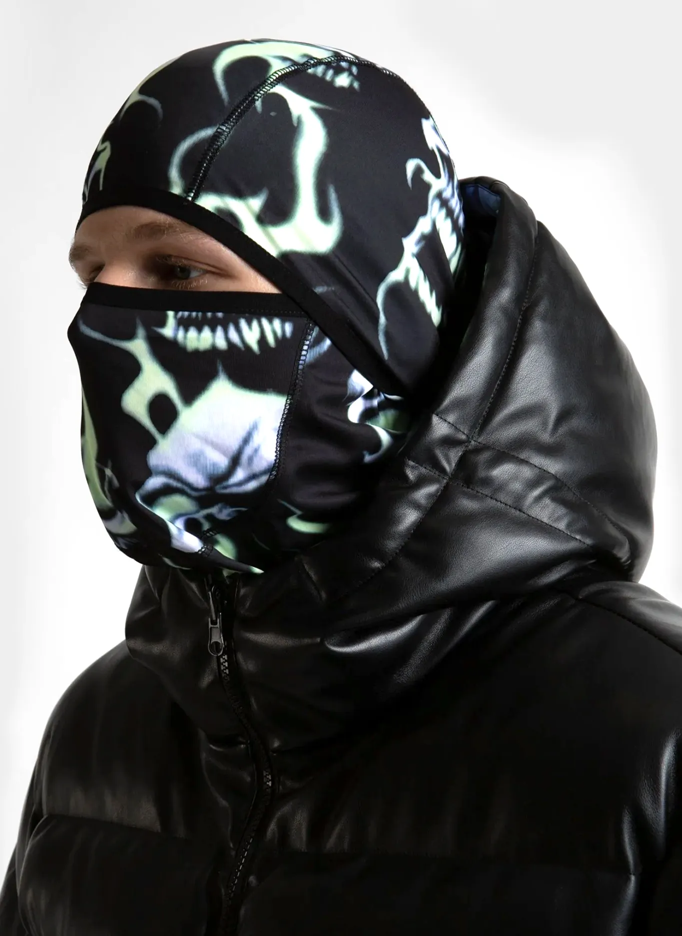 Пуховик Skull Puffer Jacket Black