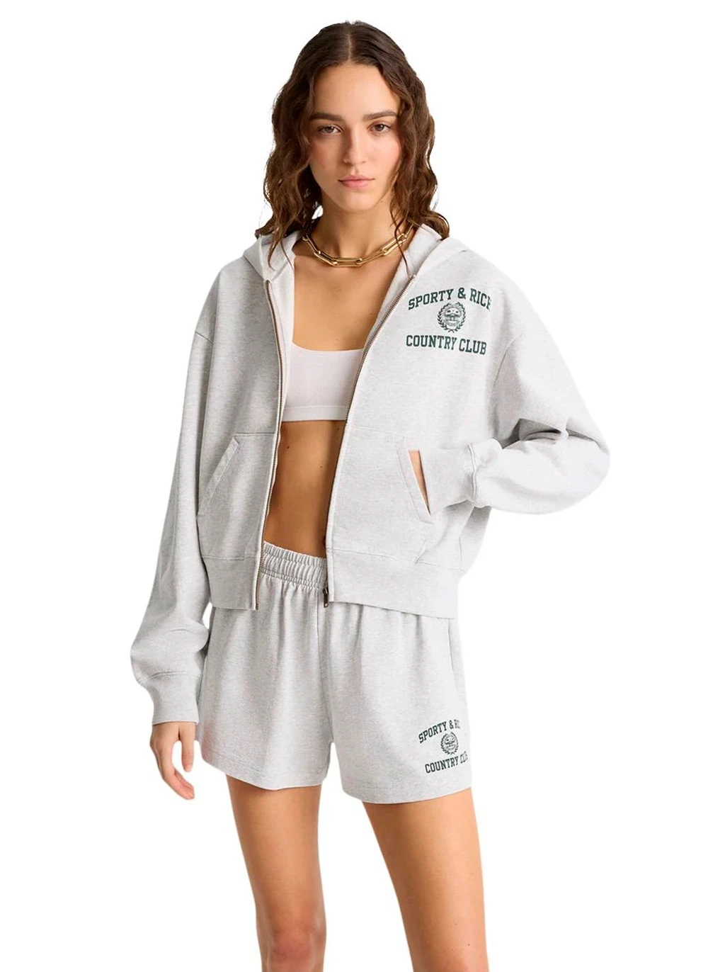 Шорты женские Varsity Crest Disco Short Heather Gray
