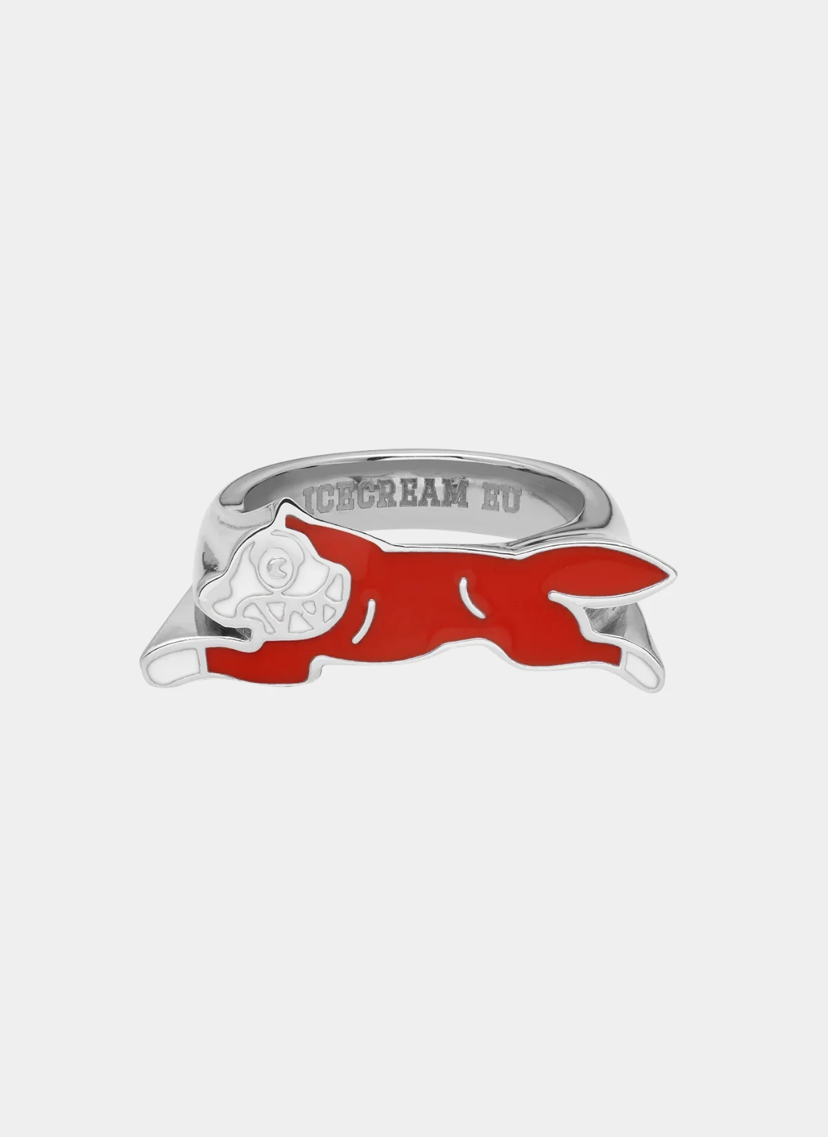Кольцо Running Dog Ring Silver/Red