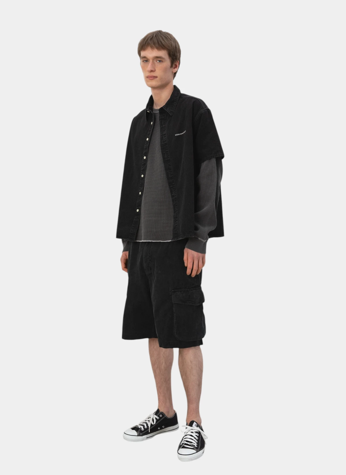 Рубашка Washed Denim S/S Shirt Black