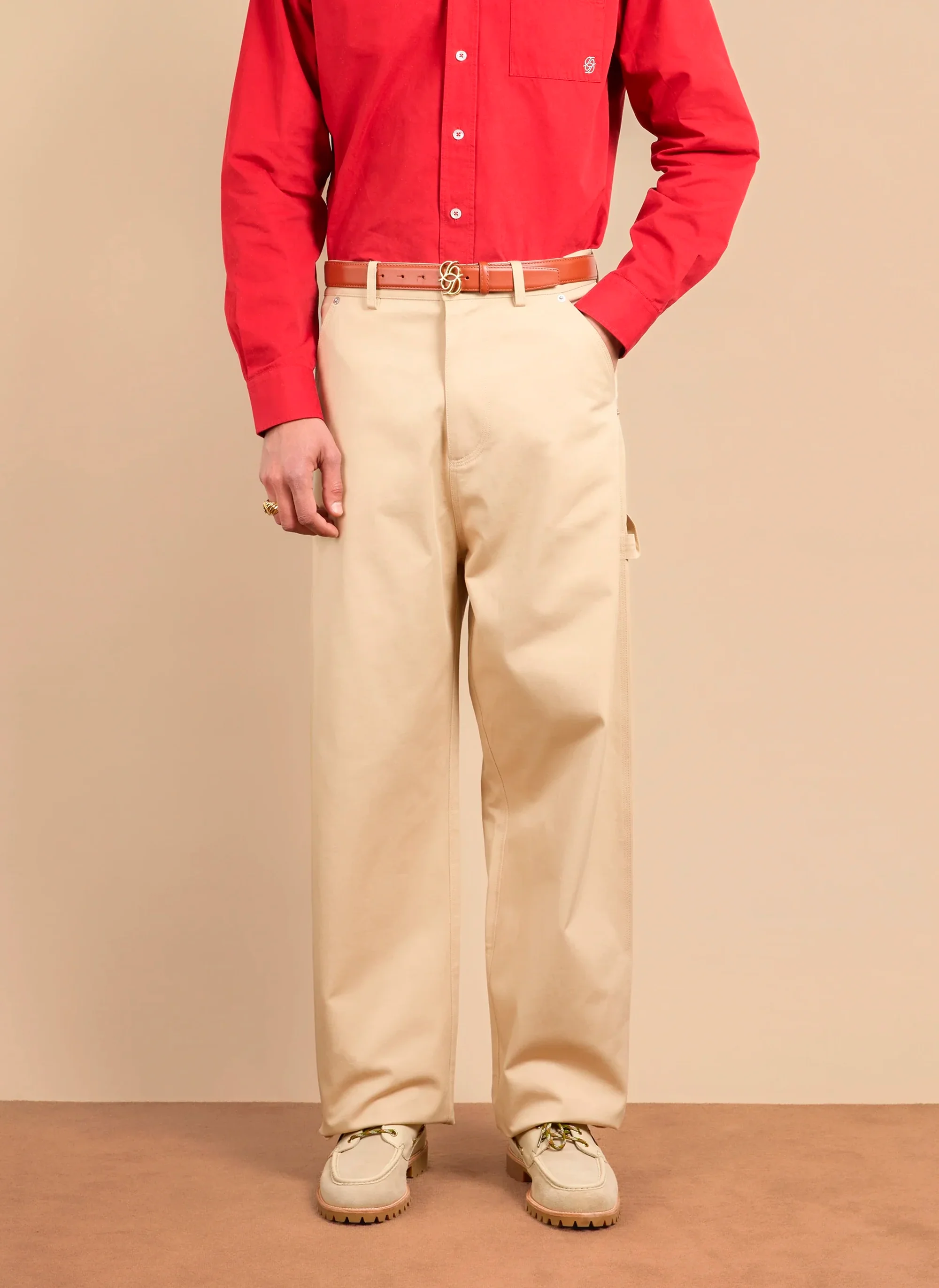 Ремень кожаный Monogramme Brown