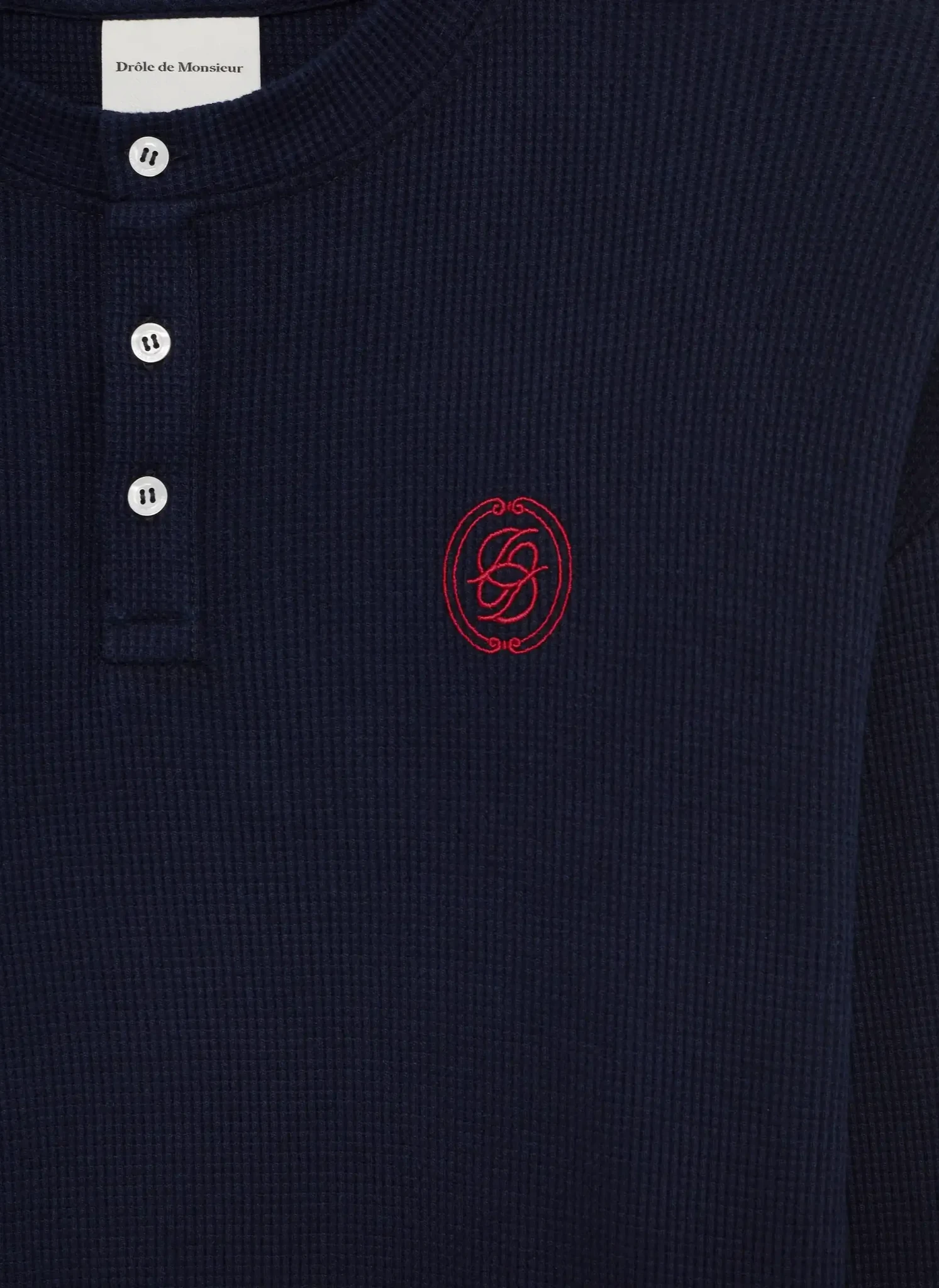 Лонгслив D Mirror Waffle Longsleeve T-Shirt Navy