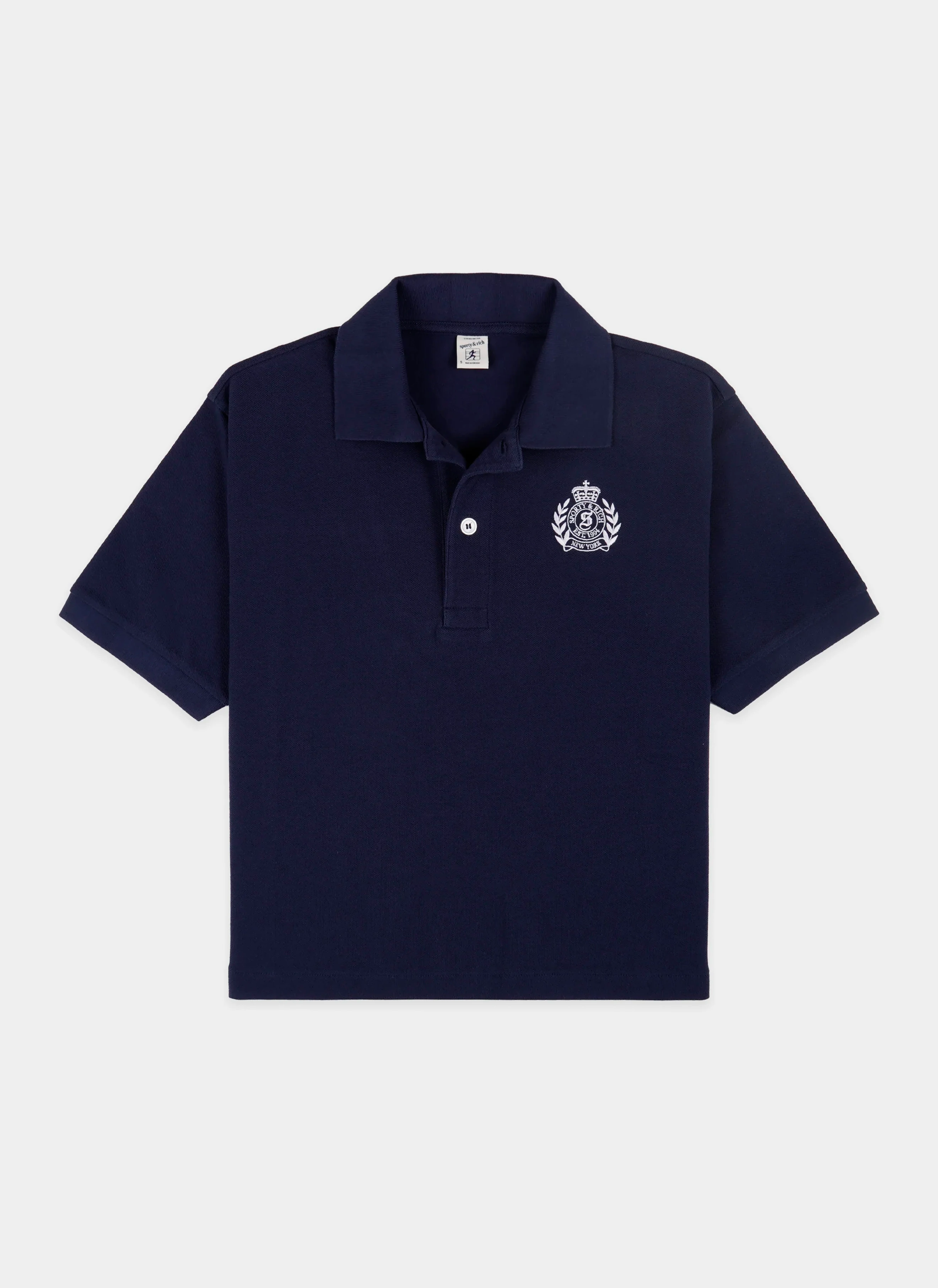 Поло женское H&W Crest Pique Polo Dark Navy