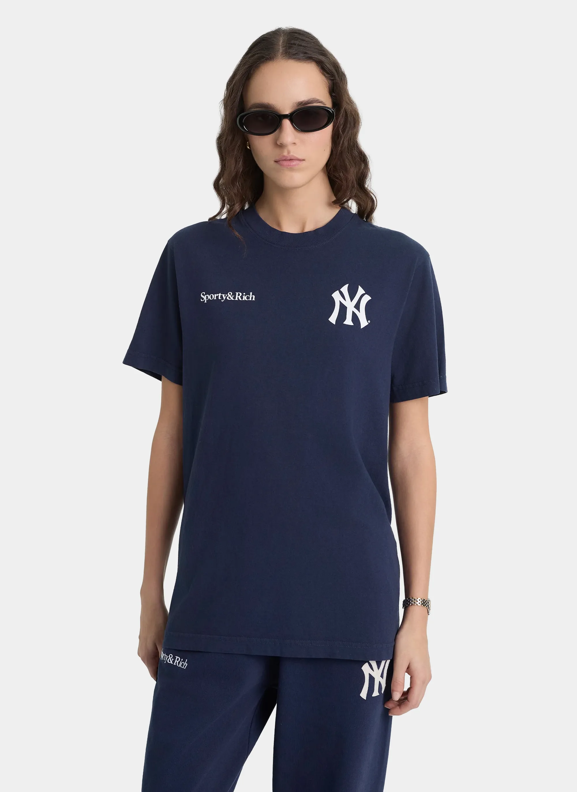 Футболка Yankees Curve T-Shirt Dark Navy