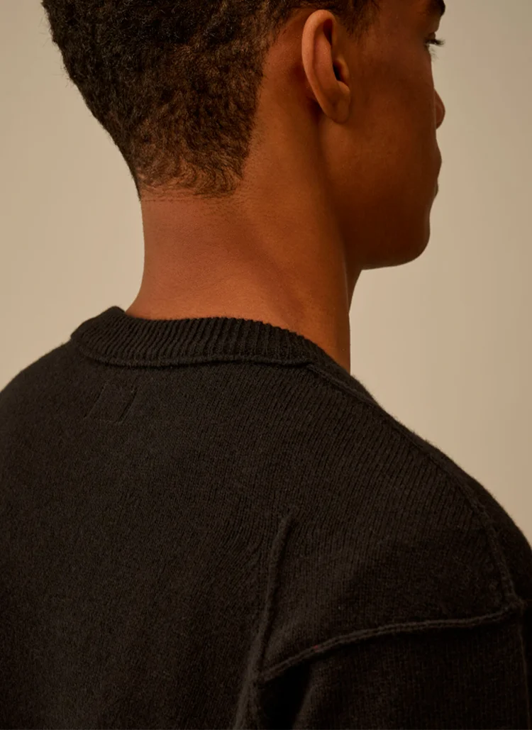 Свитер Lambswool GRS Crewneck Lens Sweater Black