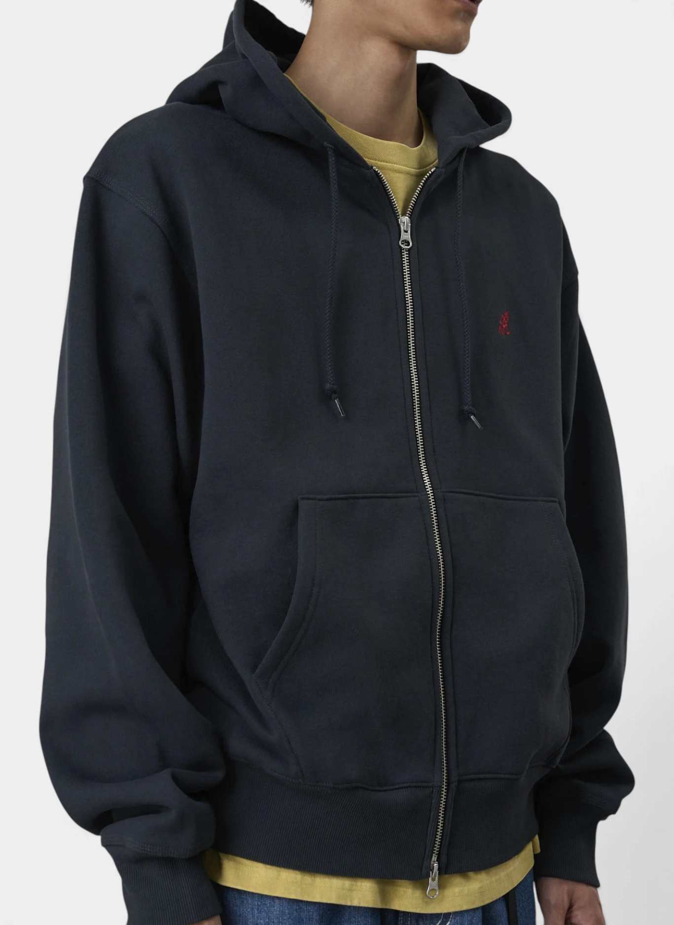 Худи на молнии One Point Zip Hooded Sweatshirt Black