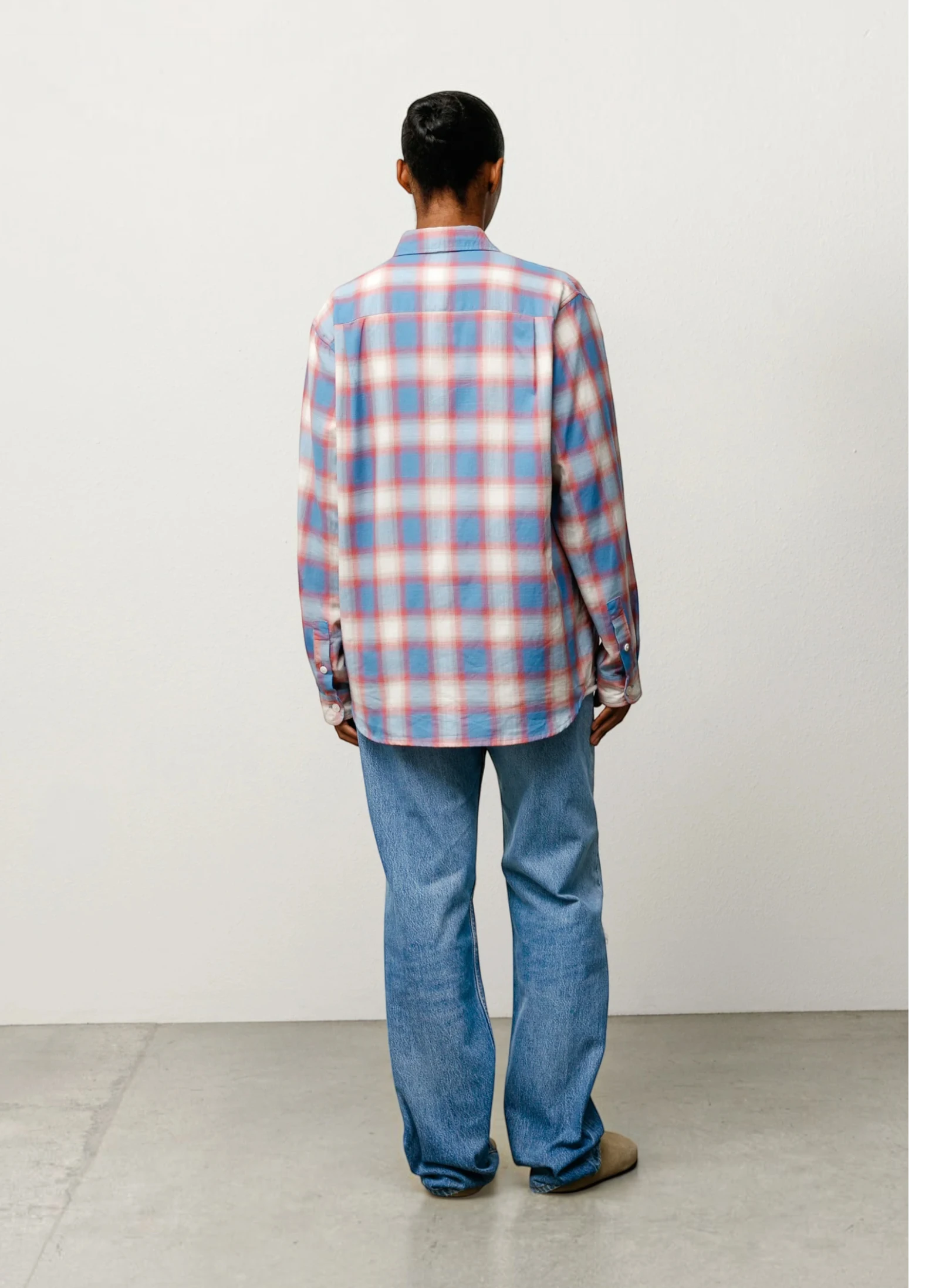 Рубашка Beach Ombre Plaid Shirt Blue