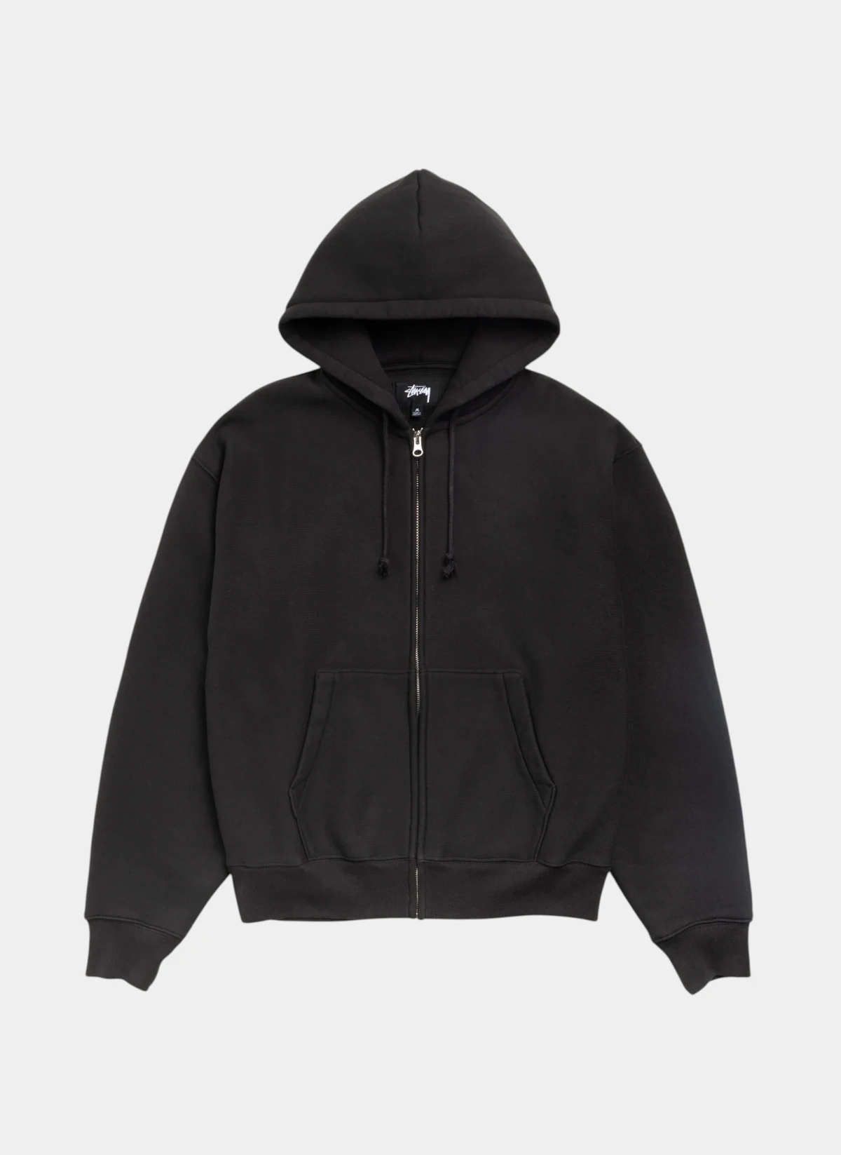 Худи на молнии Cursive Applique Zip Hood Black
