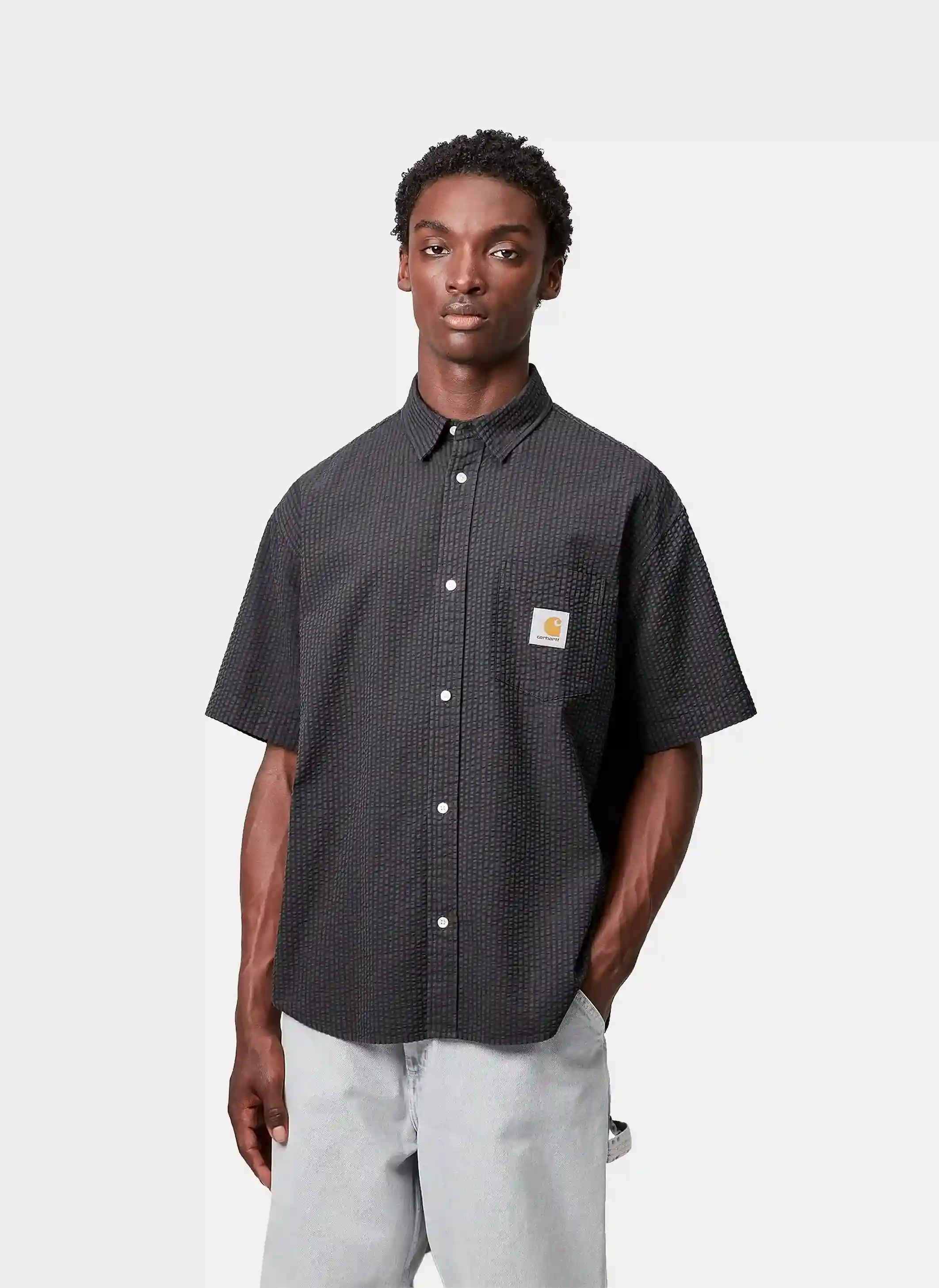 Рубашка S/S Toland Shirt Toland Stripe, Black