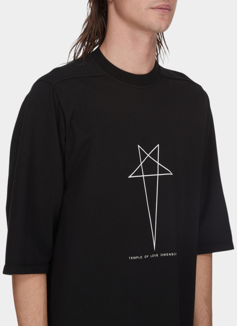 Футболка Temple Pentagram Jumbo Print SS T-Shirt  Black / Milk