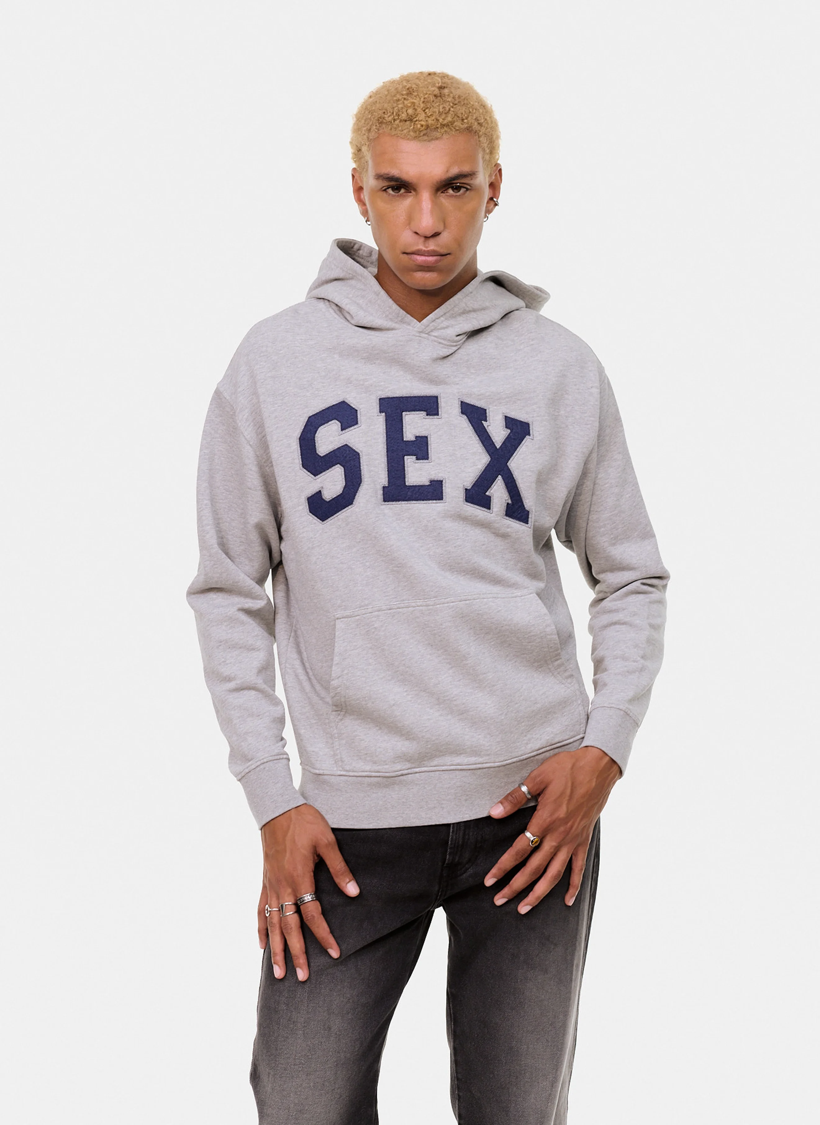 Худи с капюшоном Sex Hoodie Melange Grey