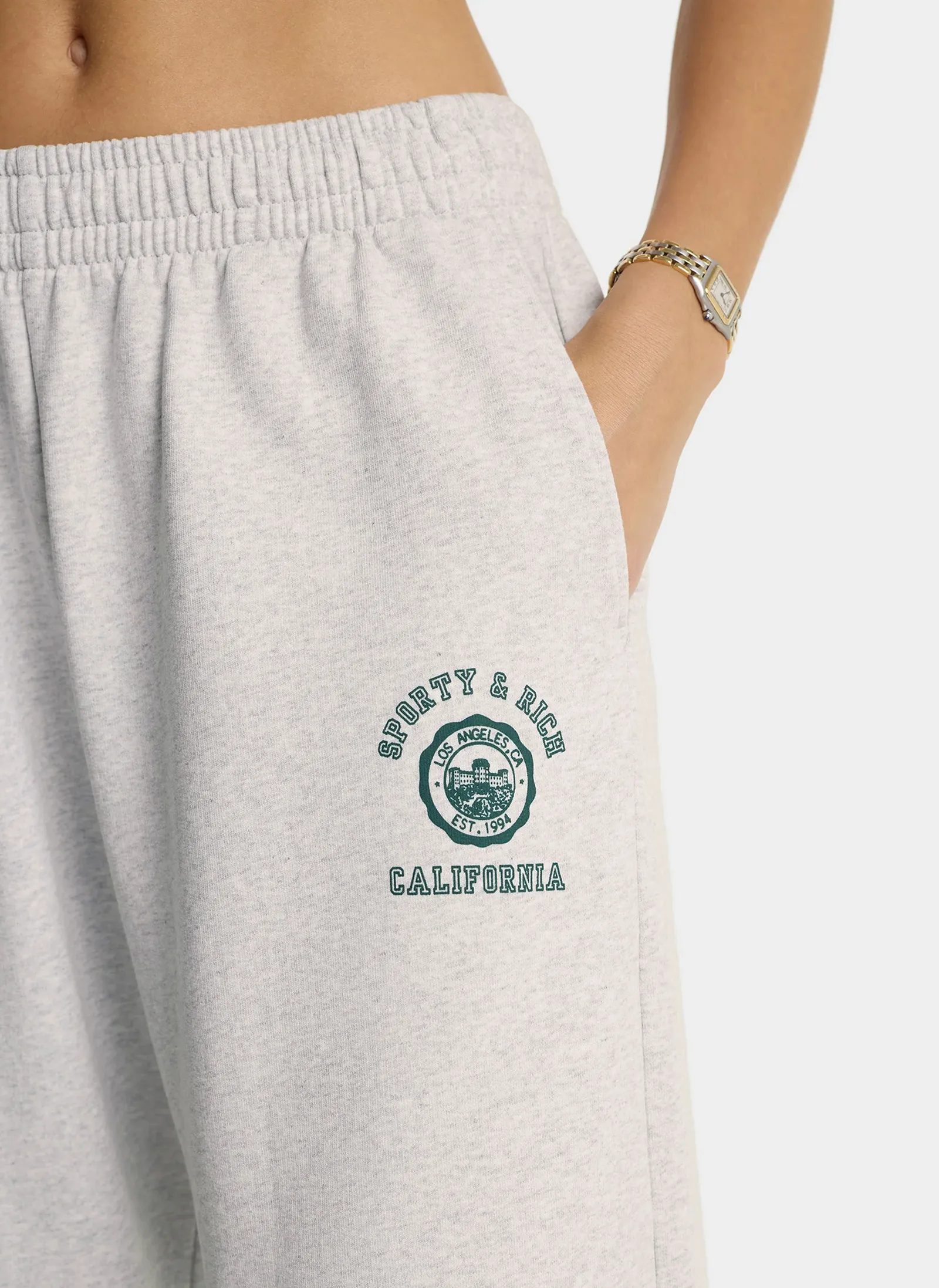 Брюки California Emblem Wide Sweatpant Heather Gray