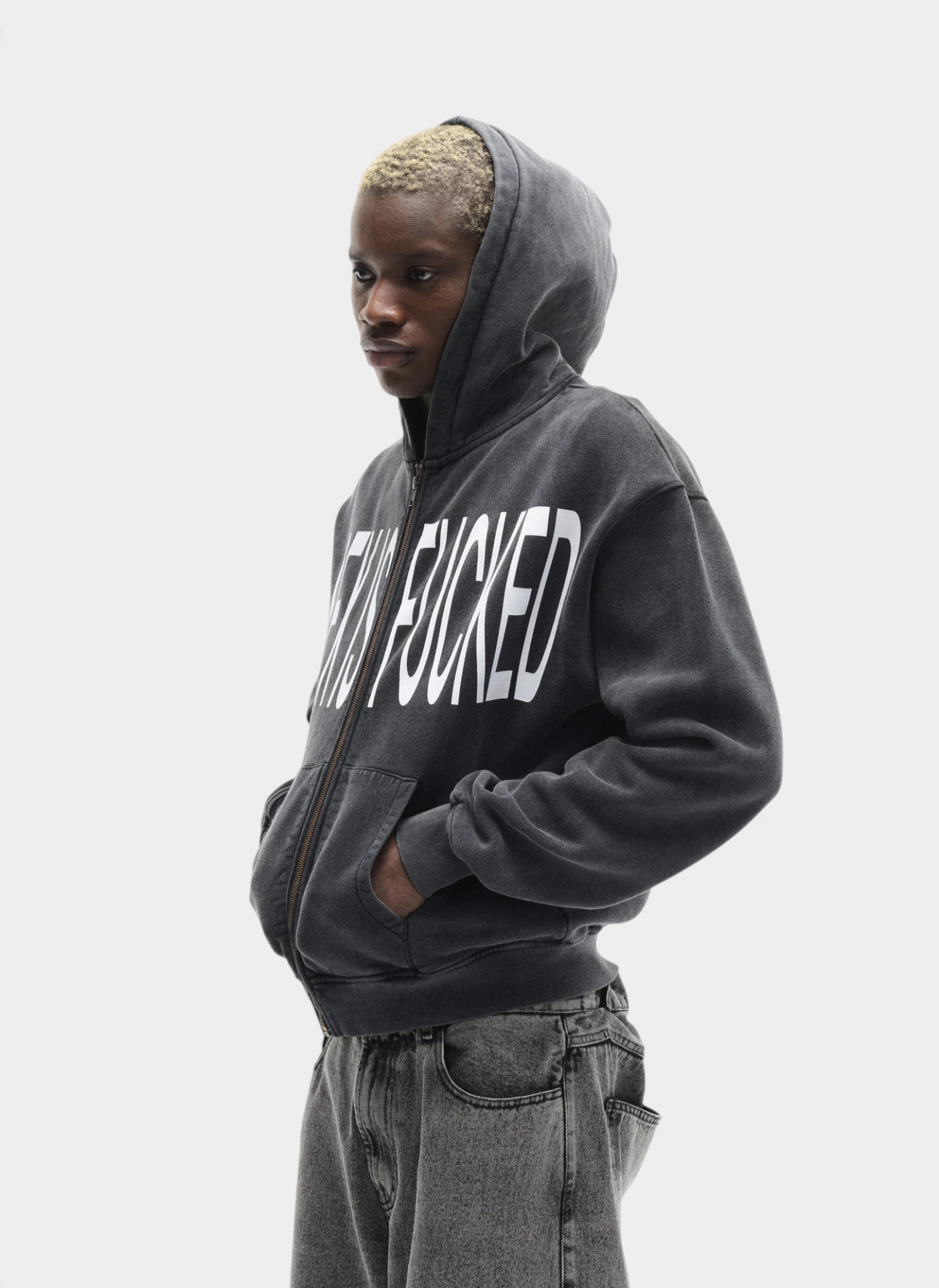 Худи на молнии Censor Me Baby Zip Hoodie Off-Black