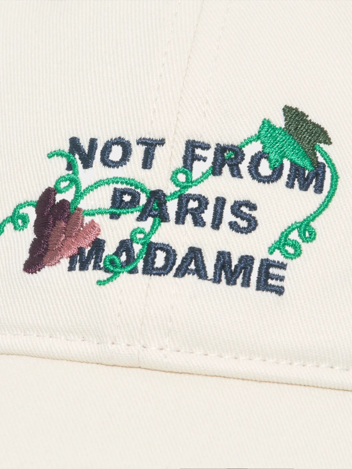 Кепка Vine Embroidered Slogan Cap Off White