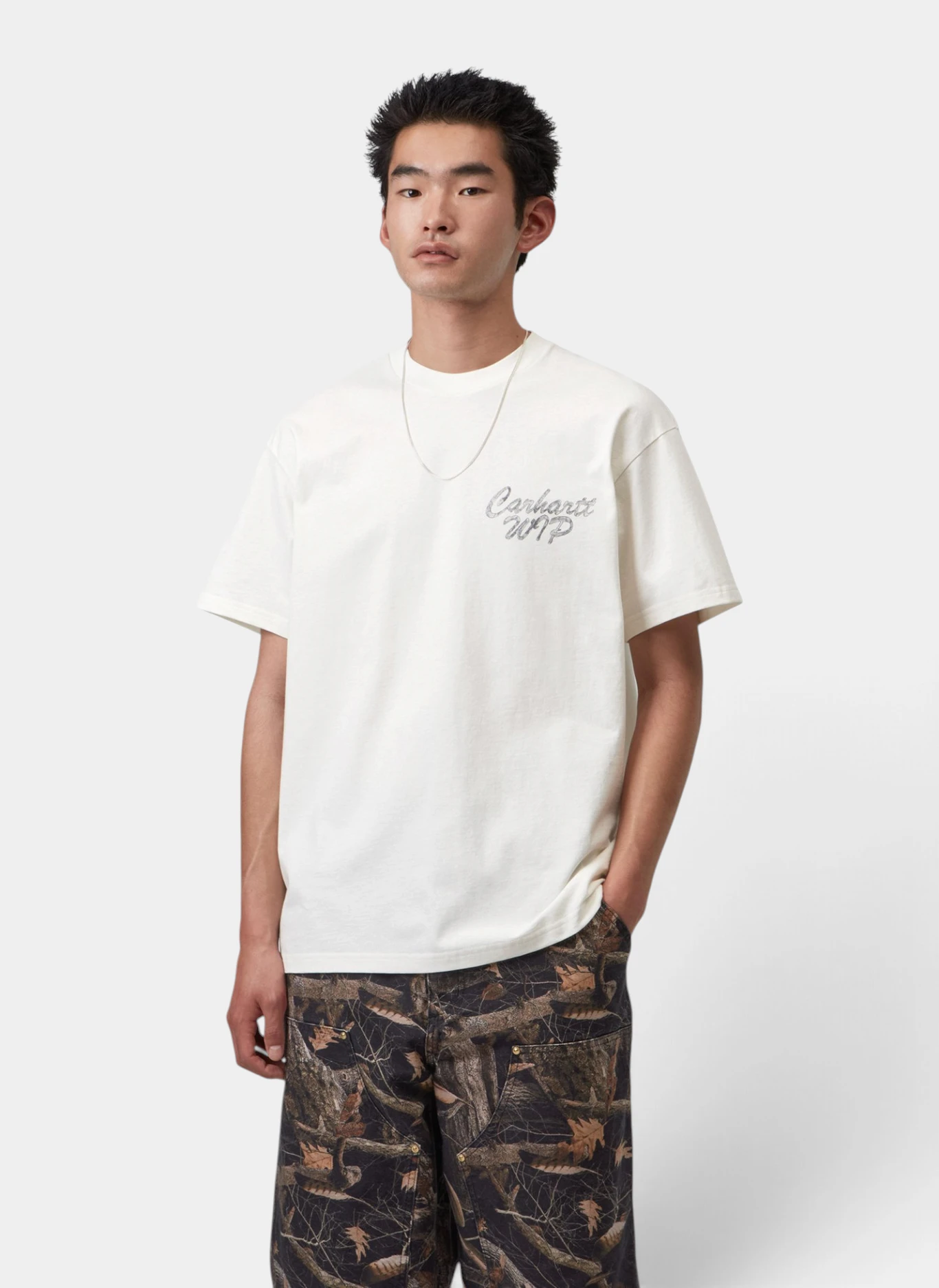 Футболка S/S Hatching Script T-Shirt Wax (Garment Dyed)