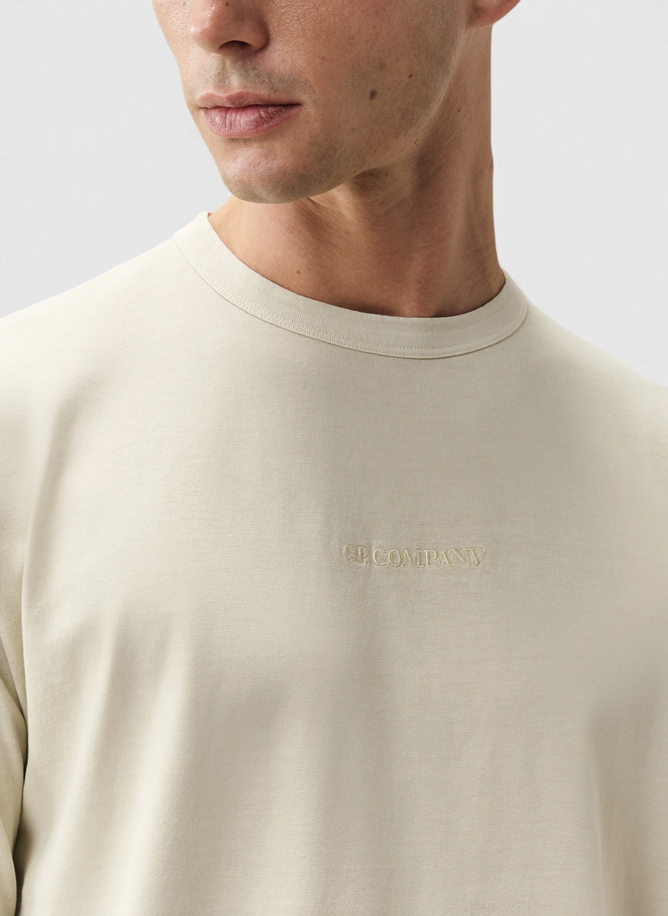 Футболка Open End 20/1 Jersey Short Sleeve Logo T-Shirt Silver Birch