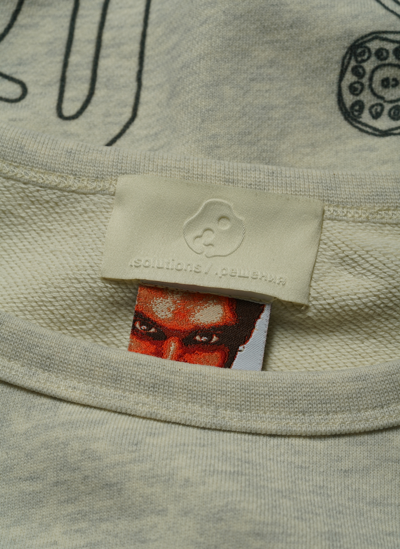 Свитшот .Solutions + NUMBER 3 A—Sketch Sweatshirt Old Grey