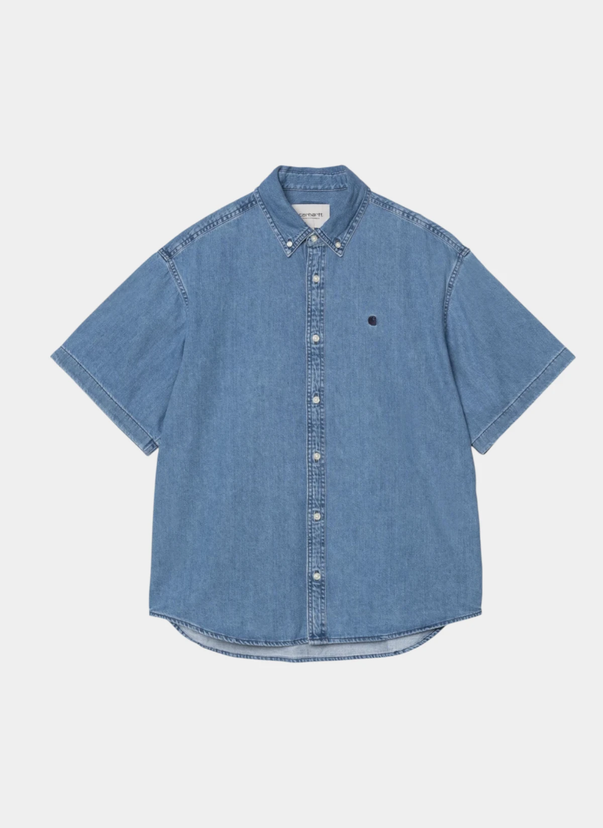 Рубашка S/S Lucas Shirt Blue (Stone Washed)