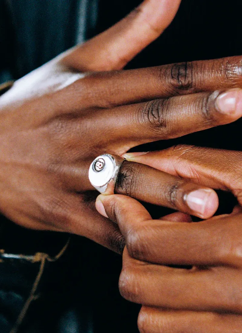 Кольцо 8 ball Ring Silver