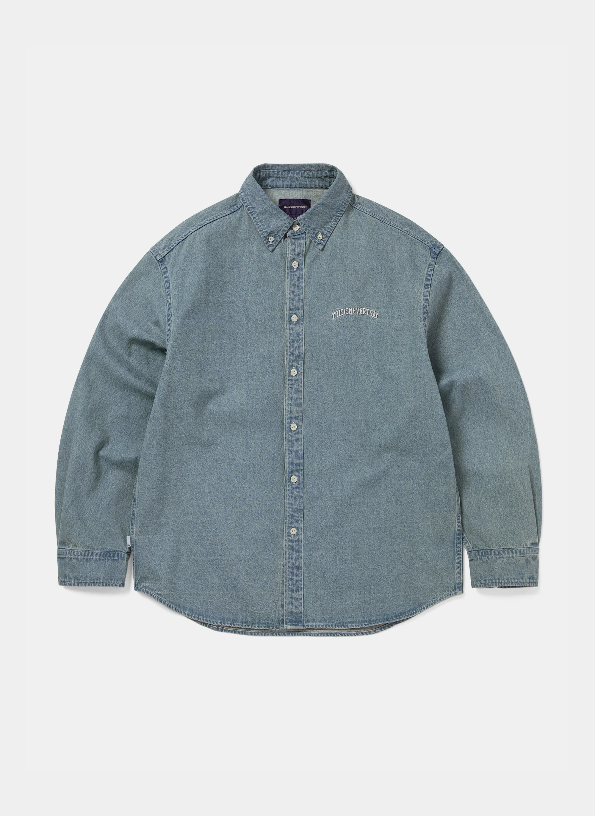 Рубашка TNT Washed Denim Shirt Washed Blue