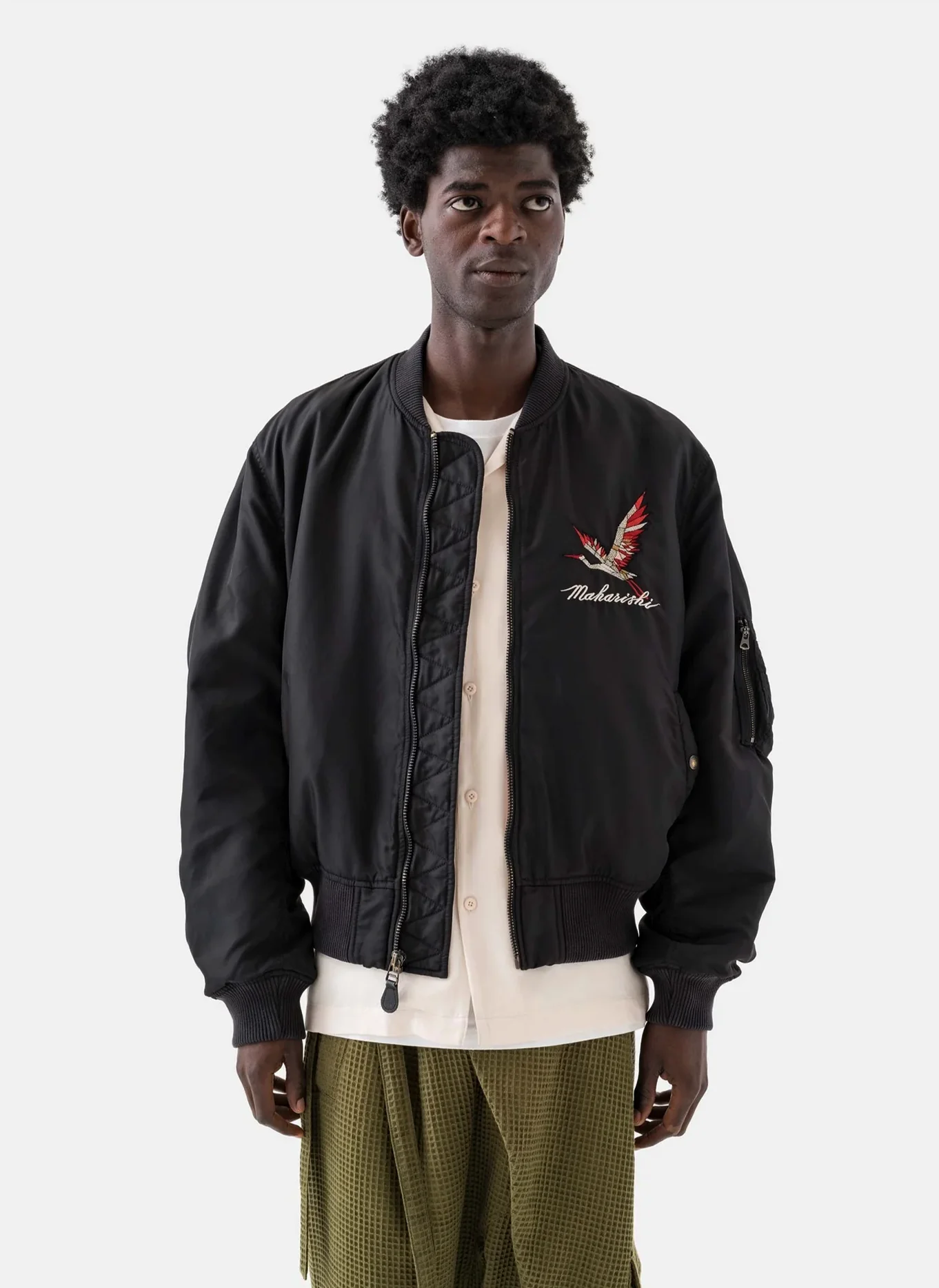 Бомбер Year of the Crane MA1 Jacket  Black