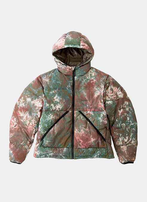 Пуховик Down Puffer Hooded Jacket Tie Dye